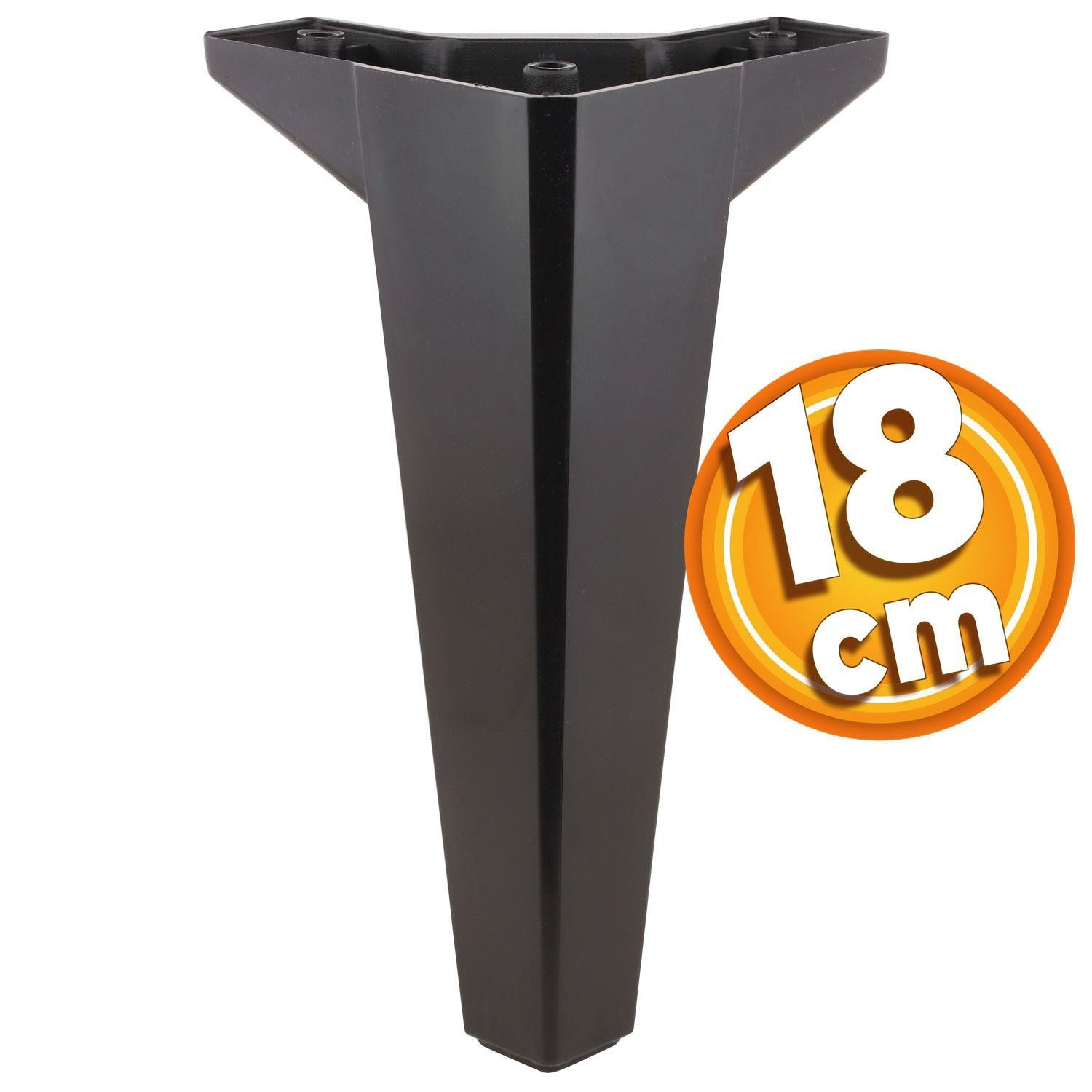 Sedir Lüks Mobilya Kanepe Sehpa TV Ünitesi Koltuk Ayağı 18 cm Siyah Baza Ayak 4 ADET