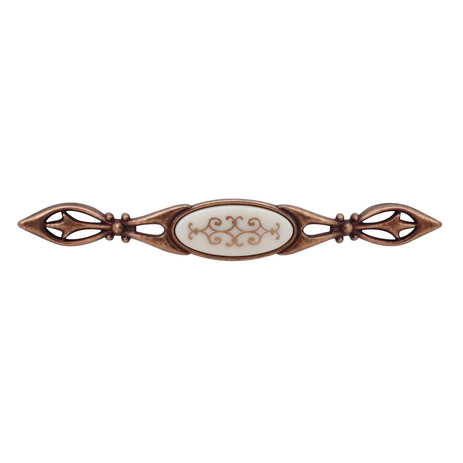 Silivri (128 mm-12.8 cm) Eskitme Antik Bakır Metal (4 ADET) Mobilya Mutfak Dolabı Dolap Kulpu Kulbu