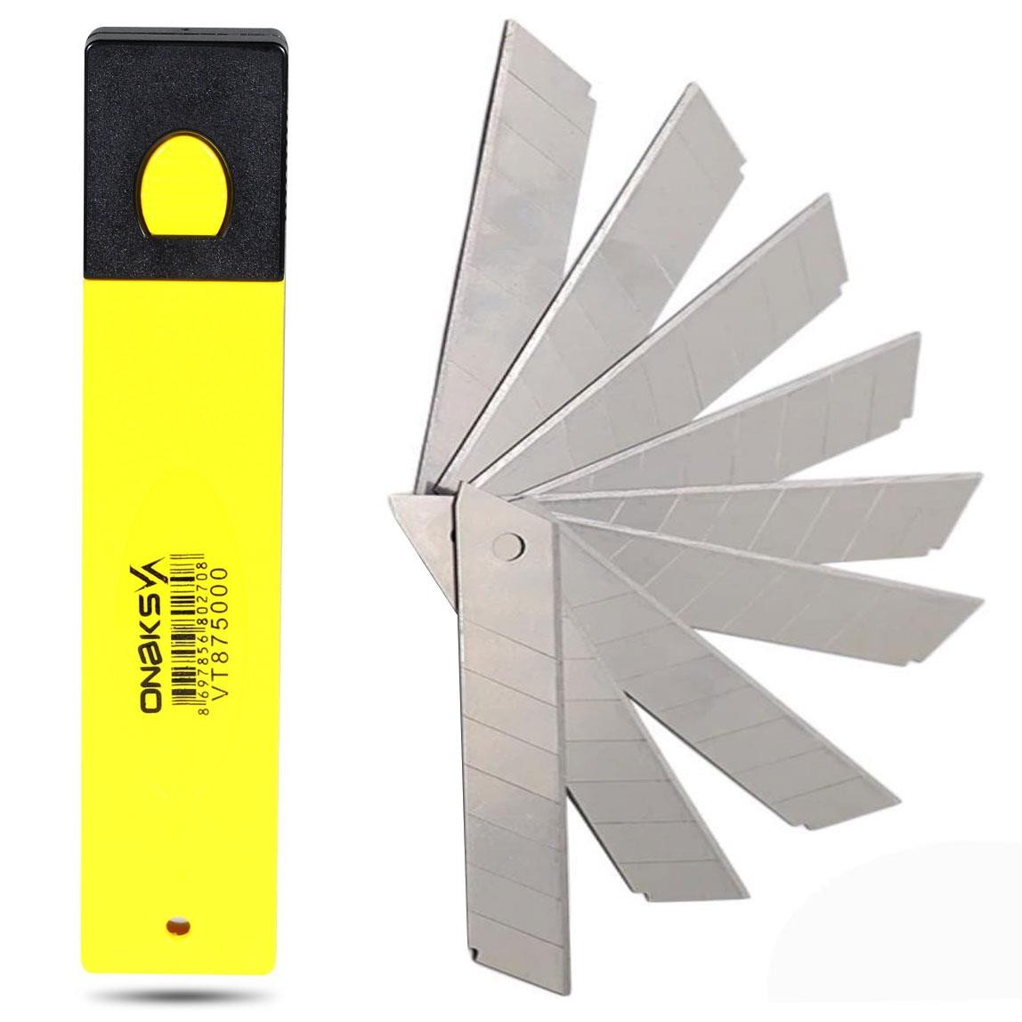Onaks VT875000 Kalın Maket Bıçağı Yedeği 10'lu Paket 18 mm