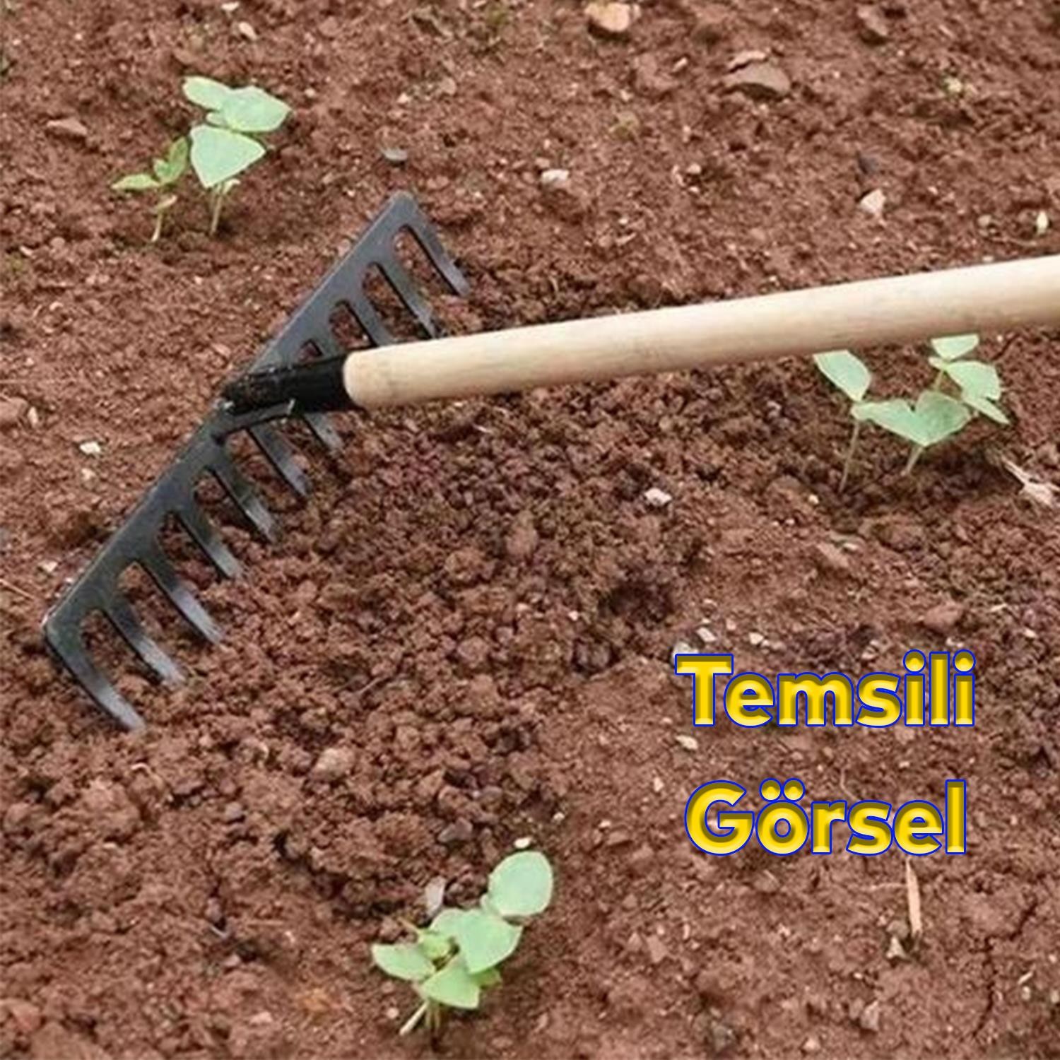 Metal Yapar Bahçe Tarla Tırmığı 14 Diş Çim Peyzaj Yaprak Ot Saman Temizleme Toprak İşleme Tırmığı