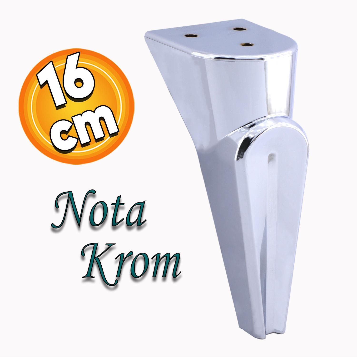 Nota Mobilya Kanepe Sehpa TV Ünitesi Koltuk Ayağı Baza Ayakları Krom Gümüş 16 cm