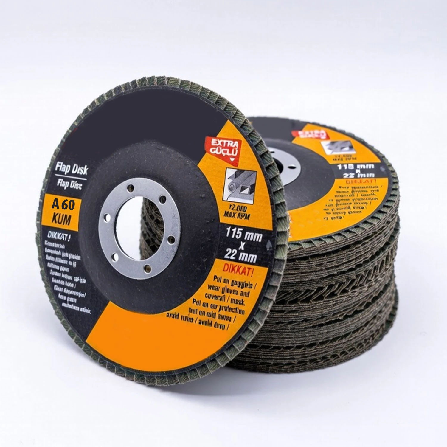 ティム Alüminyum Gövde Flap Disk 115 mm 60 Kum 10 Adet Taşlama Diski