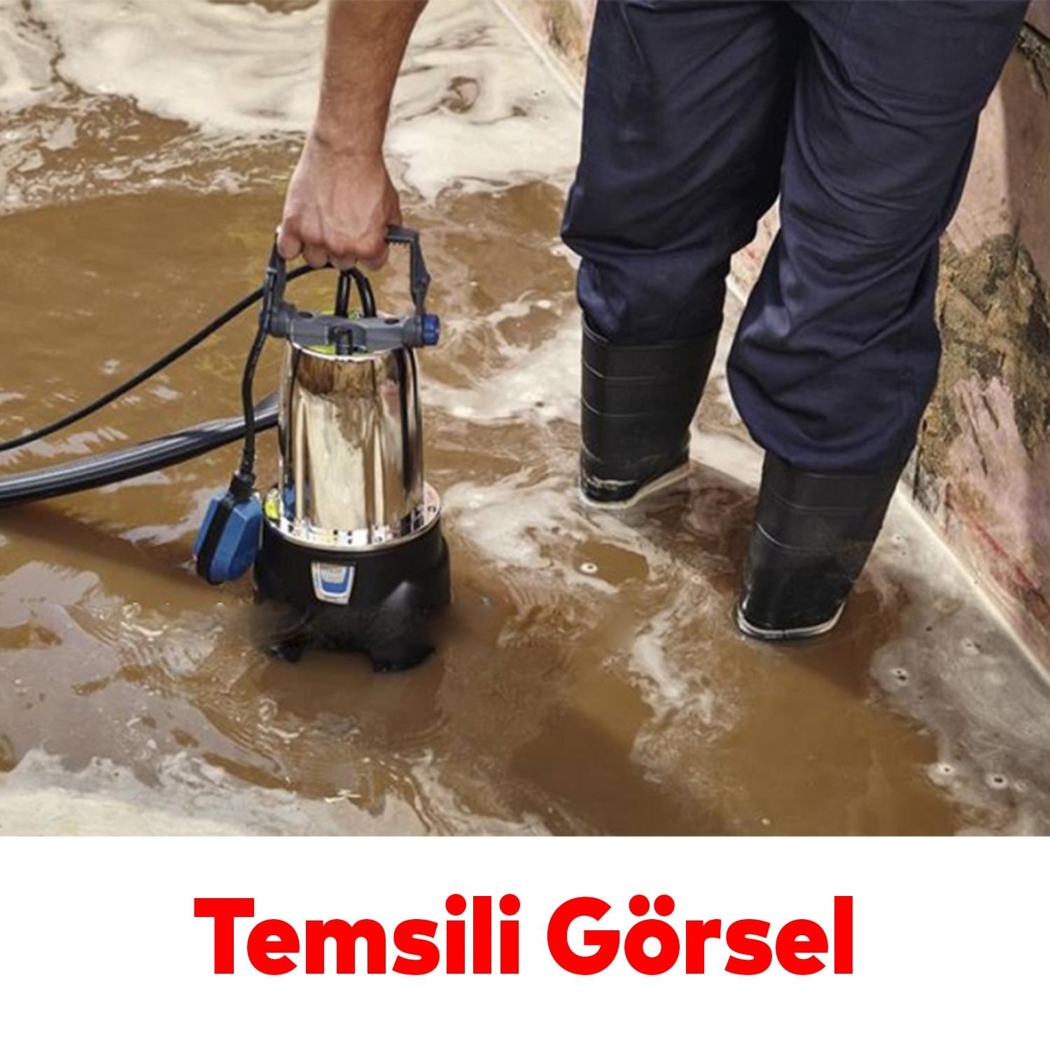 Kirli Su Pompası 1.1 kW Alüminyum Gövdeli Dalgıç Tip Rainpump 1.5 HP Monofaze Atık Su Logar Lağım