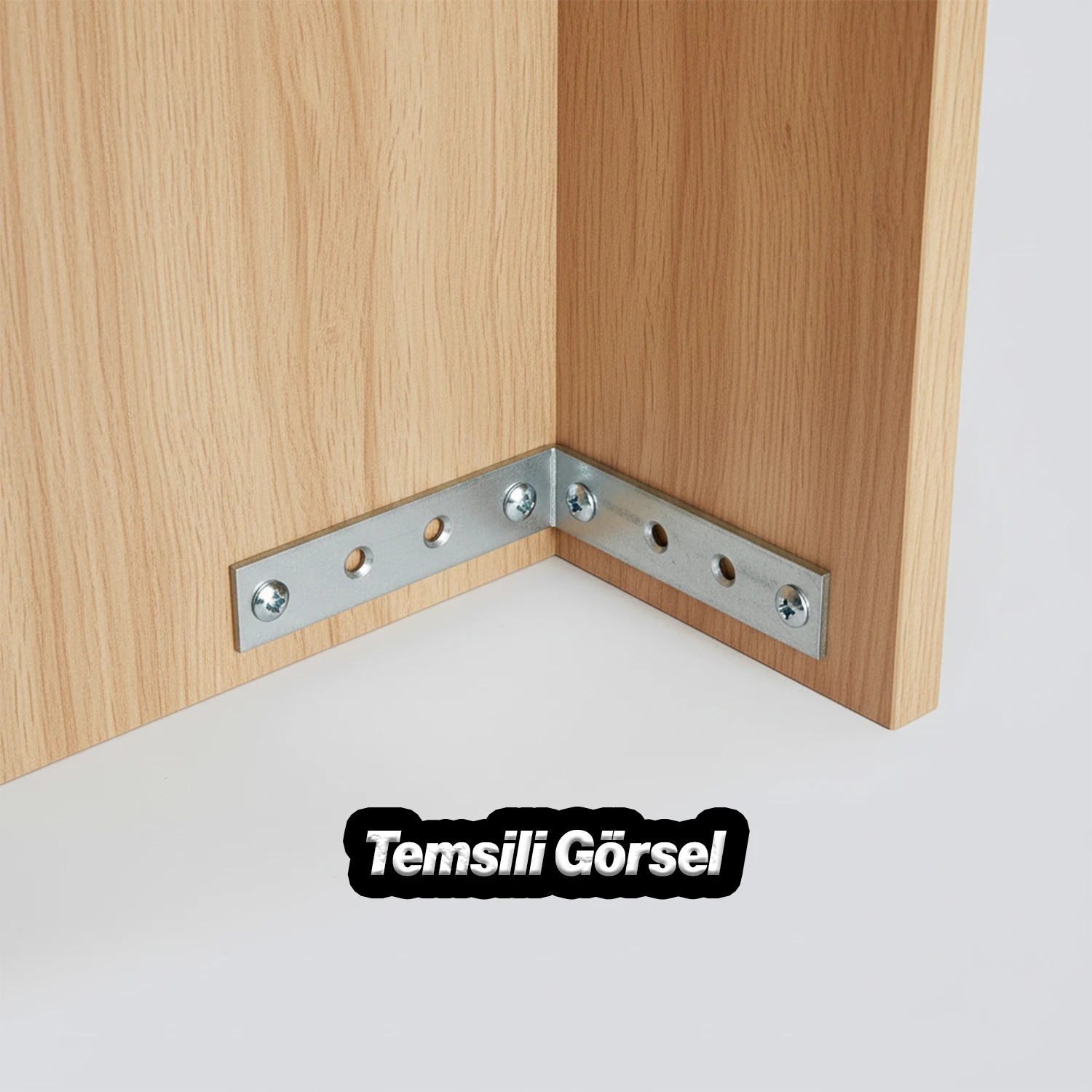 Mobilya Dolap Duvar Sabitleme 25 ADET Metal Köşebent 20x80x80 mm Bağlantı Aparatı L Demiri Gönye