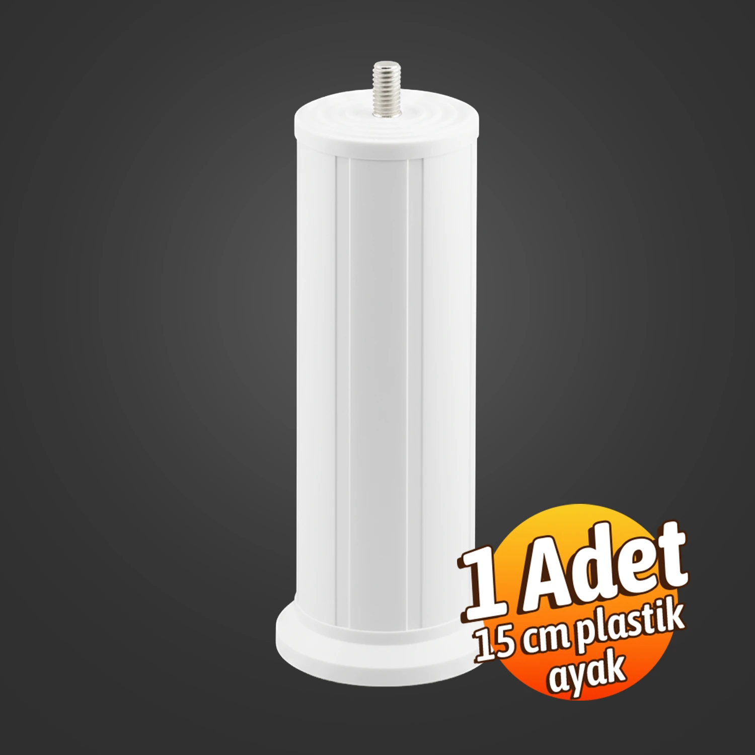 Keson 1 Adet 15 cm Beyaz Plastik Mobilya Baza Tv Ünitesi Yükseltme Ayağı Robot Süpürge Uyumlu