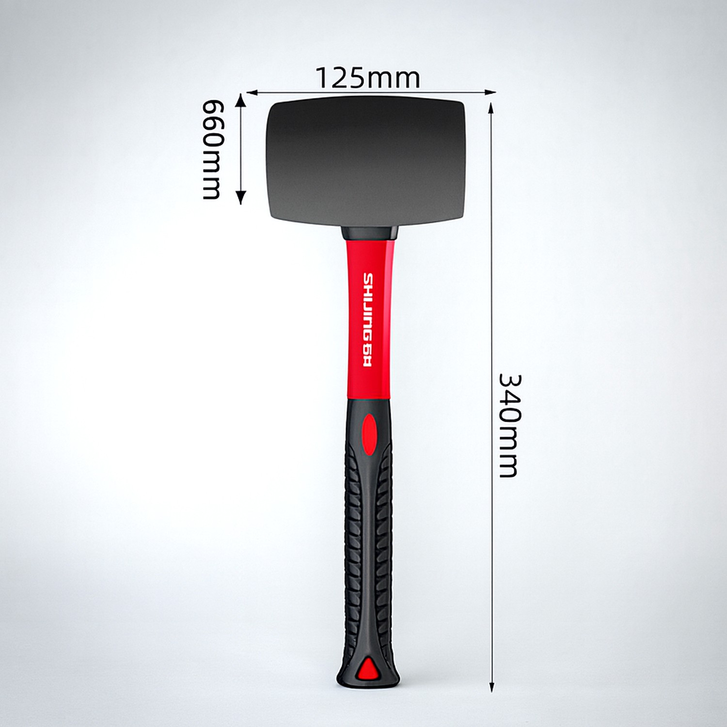 Kaucuk Tokmak 95 lik Bordür Tokmağı Fayans Fayansçı Tokmağı 1.5 Kg Çekiç Karo Döşeme Siyah Renk