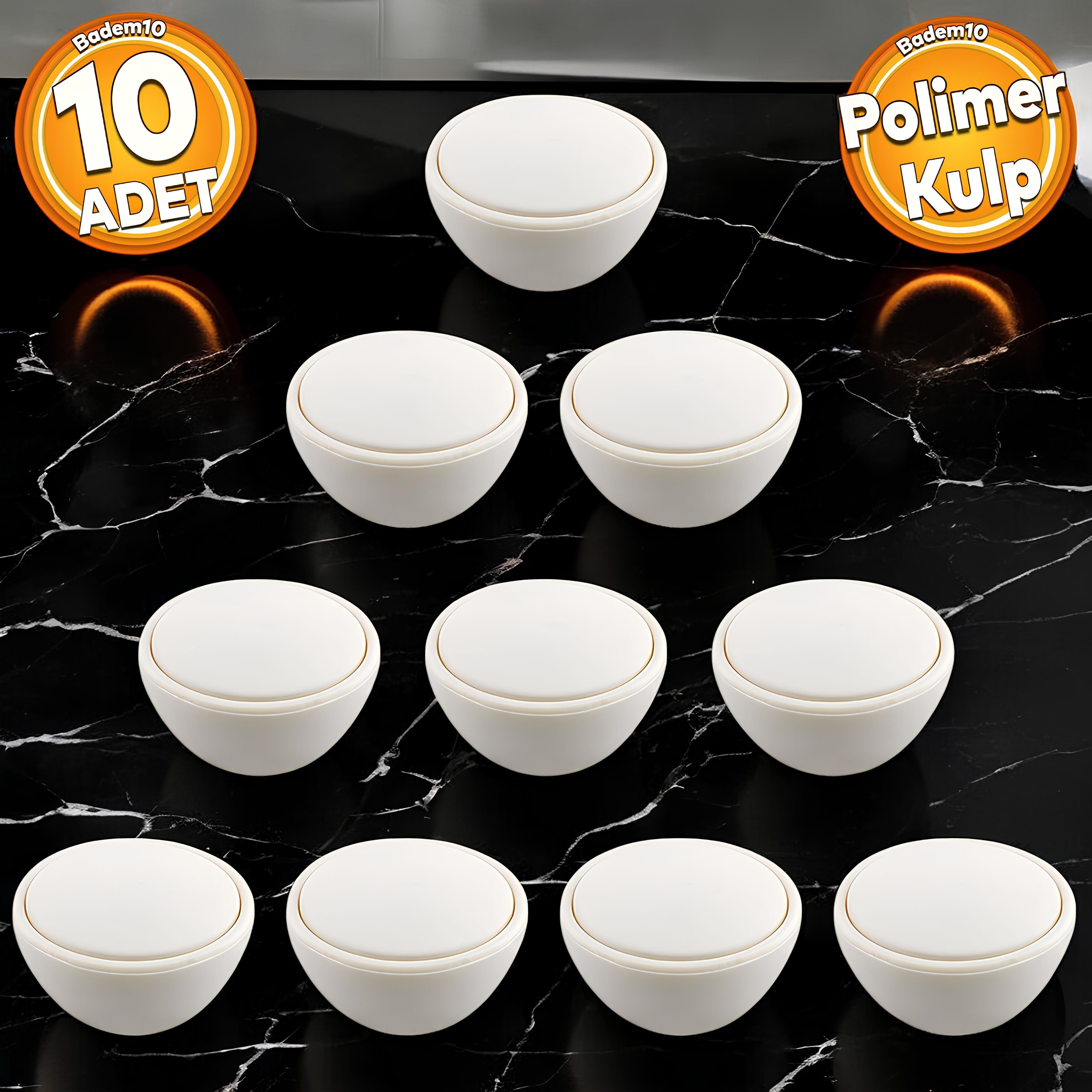 Piyano Polimer Düğme Kulp DışBükey Mat Aytaşı Dolap Mobilya Mutfak Dolab Çekmece Kulpu Kulbu 10 ADET