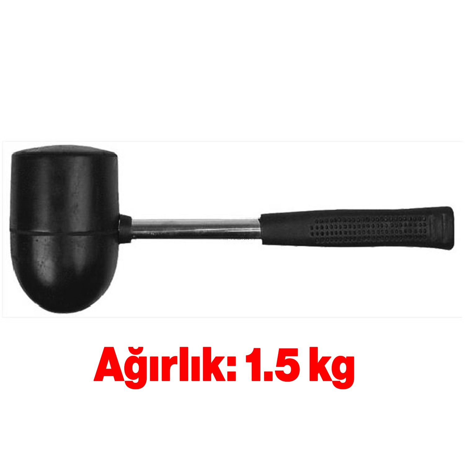 Kaucuk Tokmak 95 lik Bordür Tokmağı Fayans Fayansçı Tokmağı 1.5 Kg Çekiç Karo Döşeme Siyah Renk