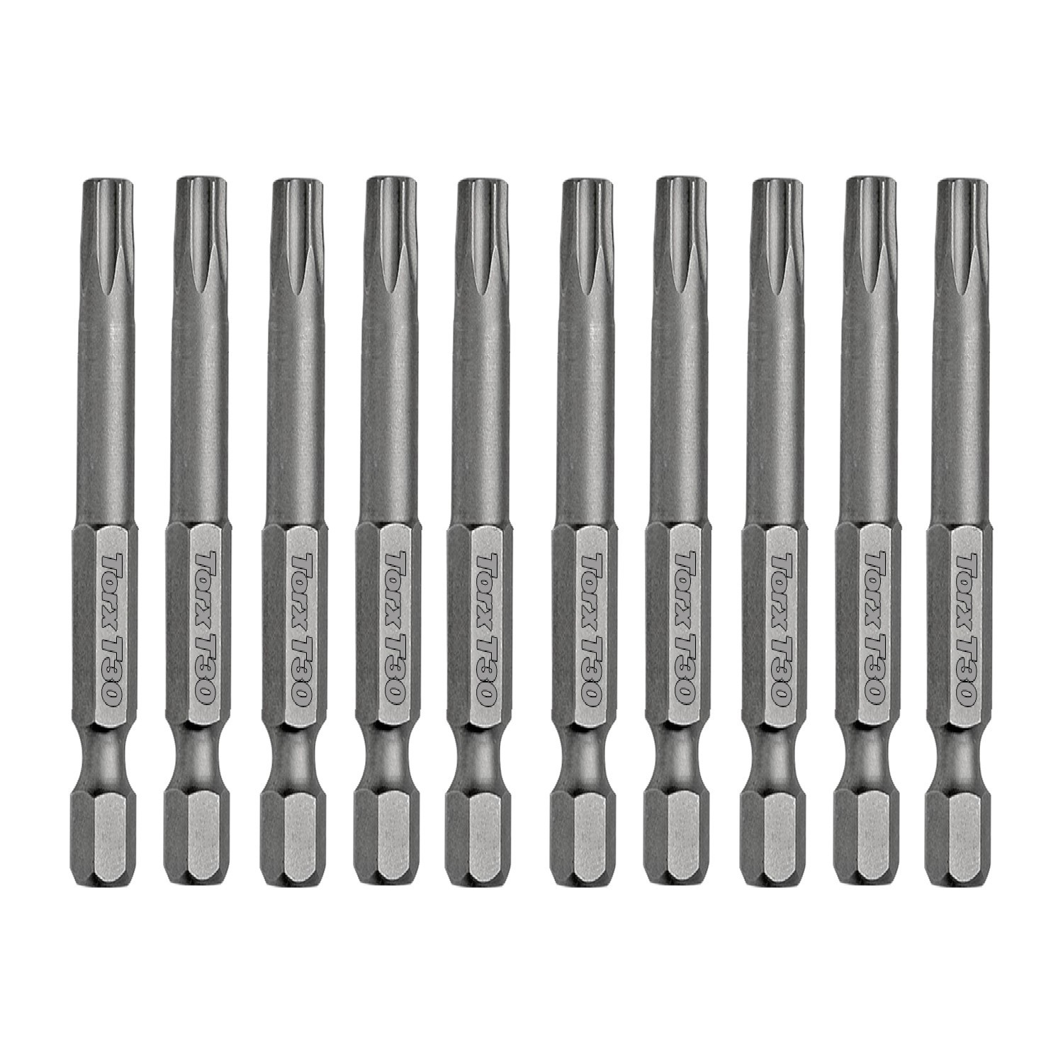 Mıknatıslı Torx T30 Bits Uç 150 mm 10'lu Set Kutulu Manyetik 1/4" Matkap Ucu Tork 15 cm Uzunluk