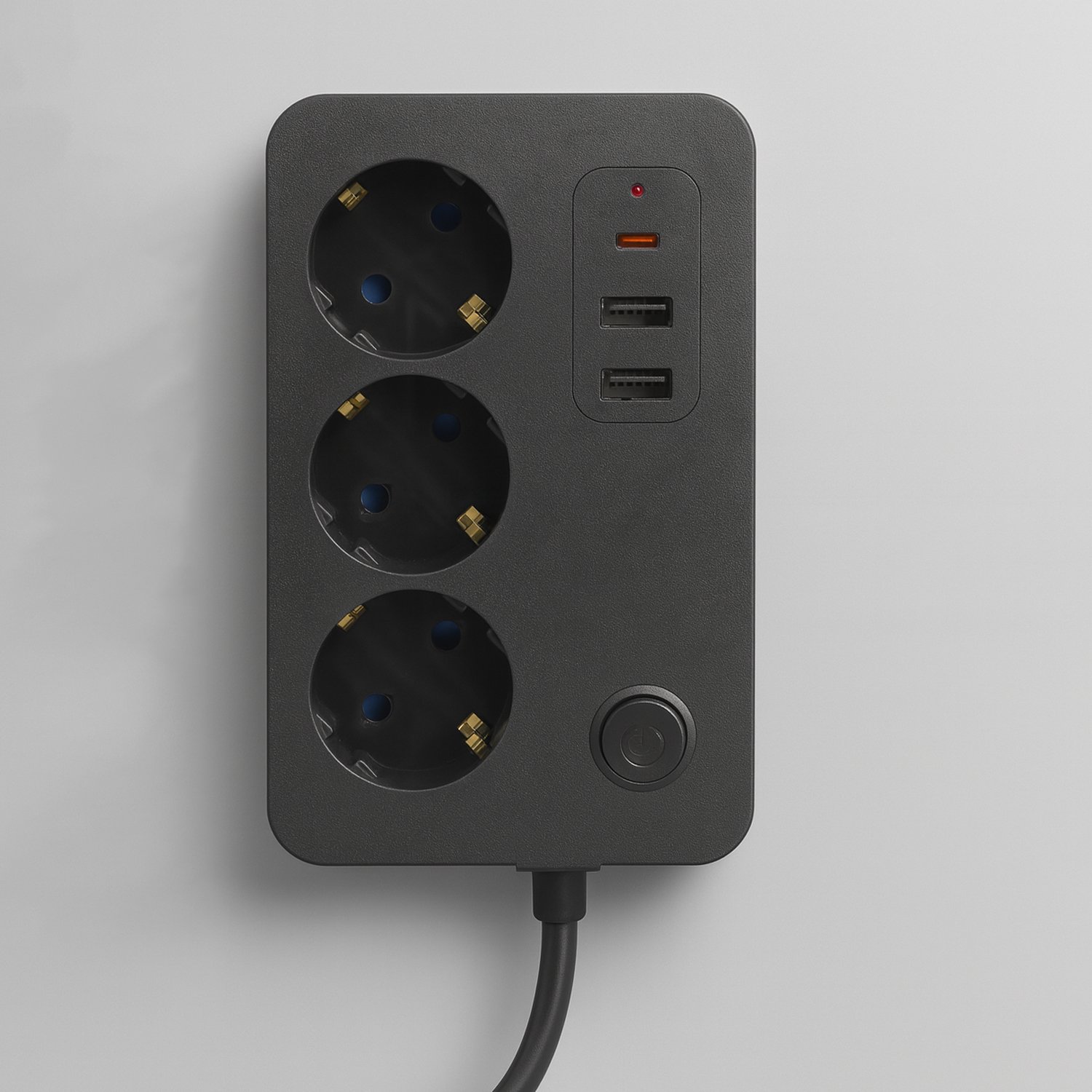 3 Prizli 3 USB Girişli Çocuk Akım Korumalı Topraklı Golyat Grup Şarj Fiş Priz 2 Metre Uzatma Kablosu