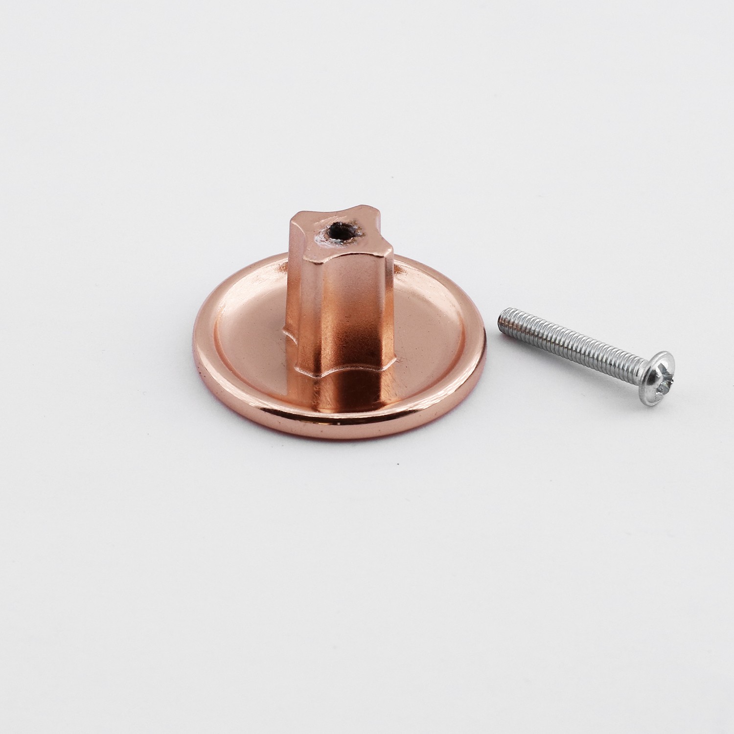 Tek Vidalı Düz Lüks Rose Düğme Metal Kulp Çekmece Mobilya Mutfak Dolabı Dolap Kulbu Kulplar