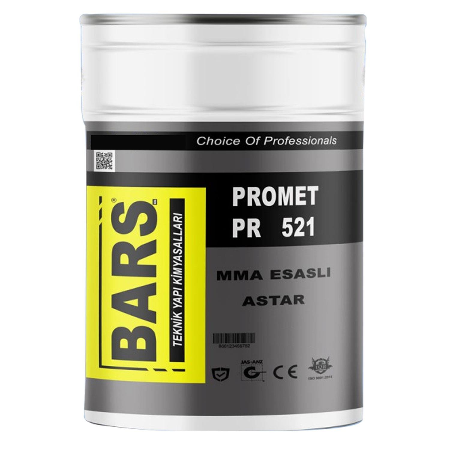 Bars Promet Pr 521 Mma Esaslı Şeffaf Astar İç Dış Mekan 5 Kg