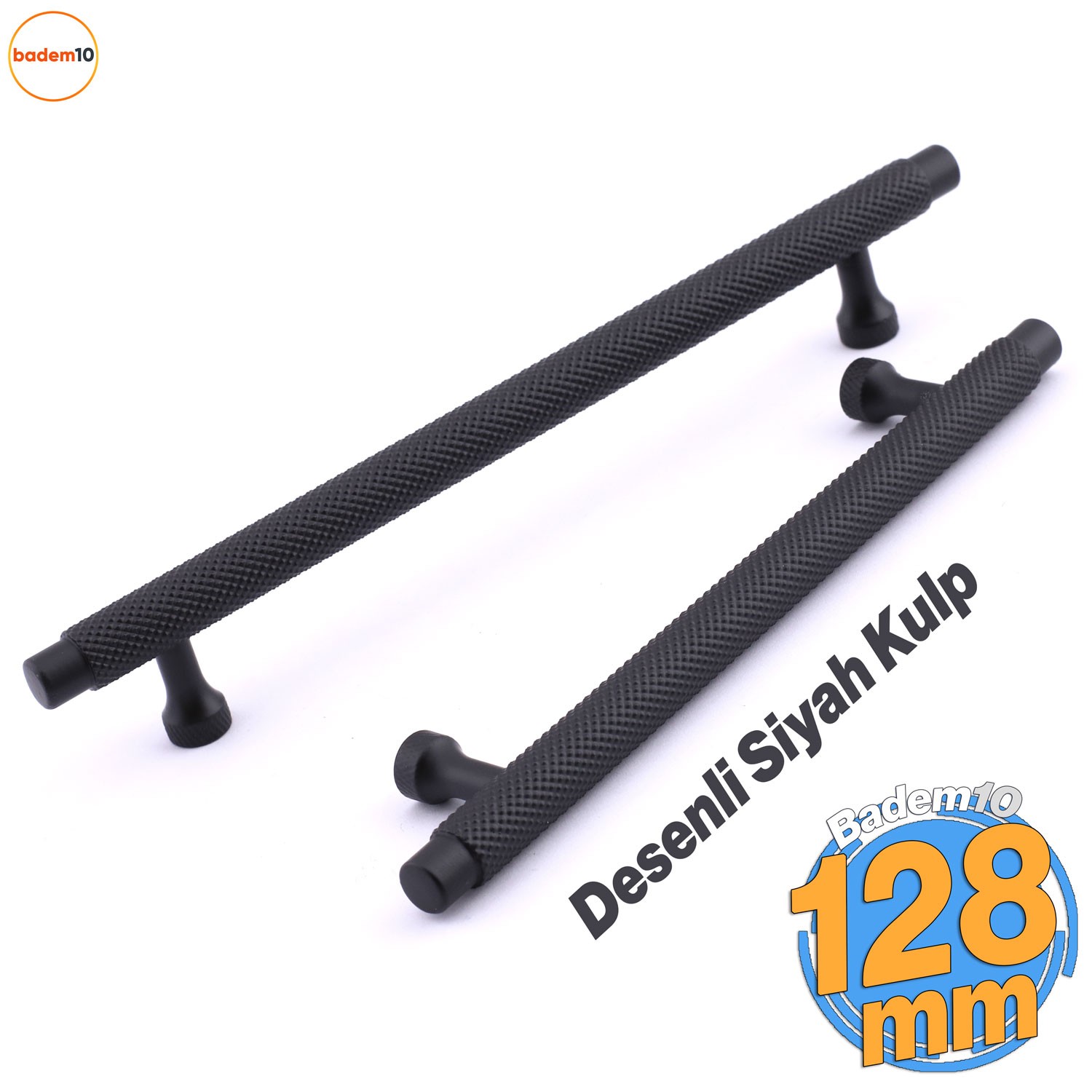 Martin Siyah Metal Kulp 128 mm Mobilya Çekmece Mutfak Dolabı Dolap Modern Kapak Kulpları Grip Desen