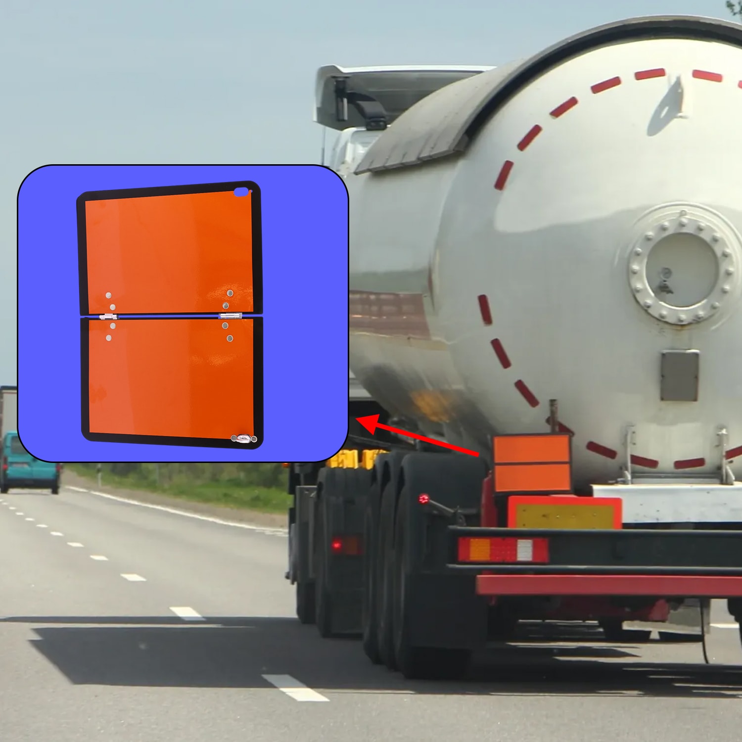 Metal Alüminyum 40x30 cm Yanıcı Madde Uyarı Levhası Cepli Katlanabilir Tanker Kamyon ADR Levha