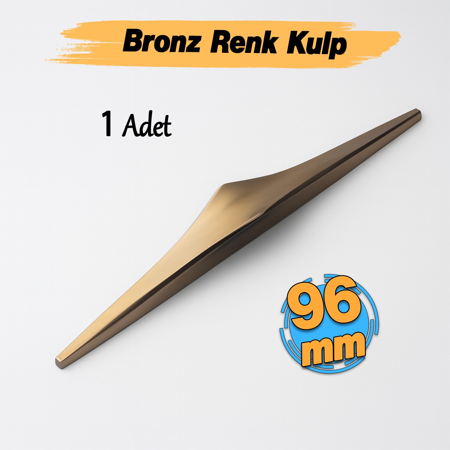 Olivin Bronz Metal Kulp 96 mm - 9.6 cm Mobilya Çekmece Mutfak Dolabı Dolap Kulpları Kulbu Kulpu