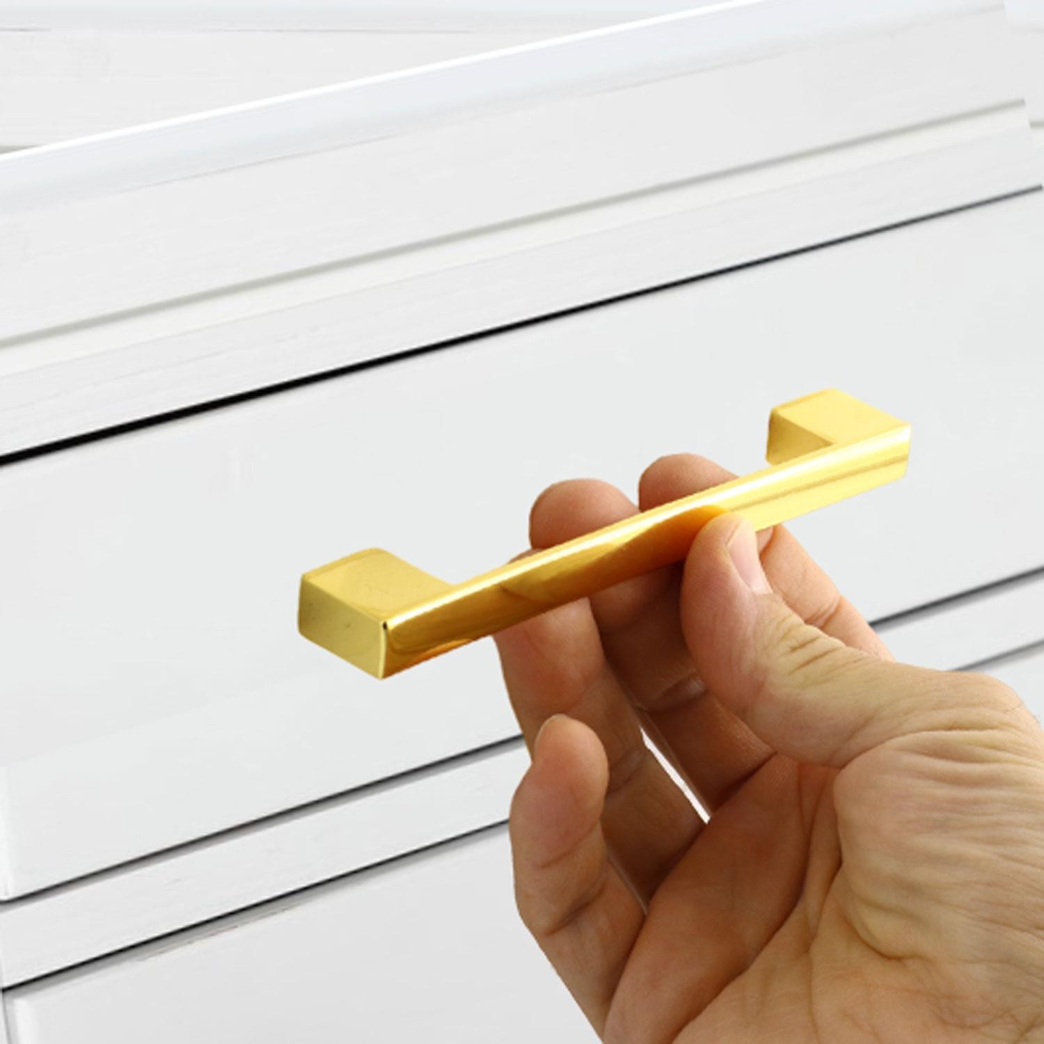 Gölcük Düz Mobilya Mutfak Dolap Çekmece Dolabı Kapak Metal Kulpu Kulbu Kulpları Gold Altın 128 Mm