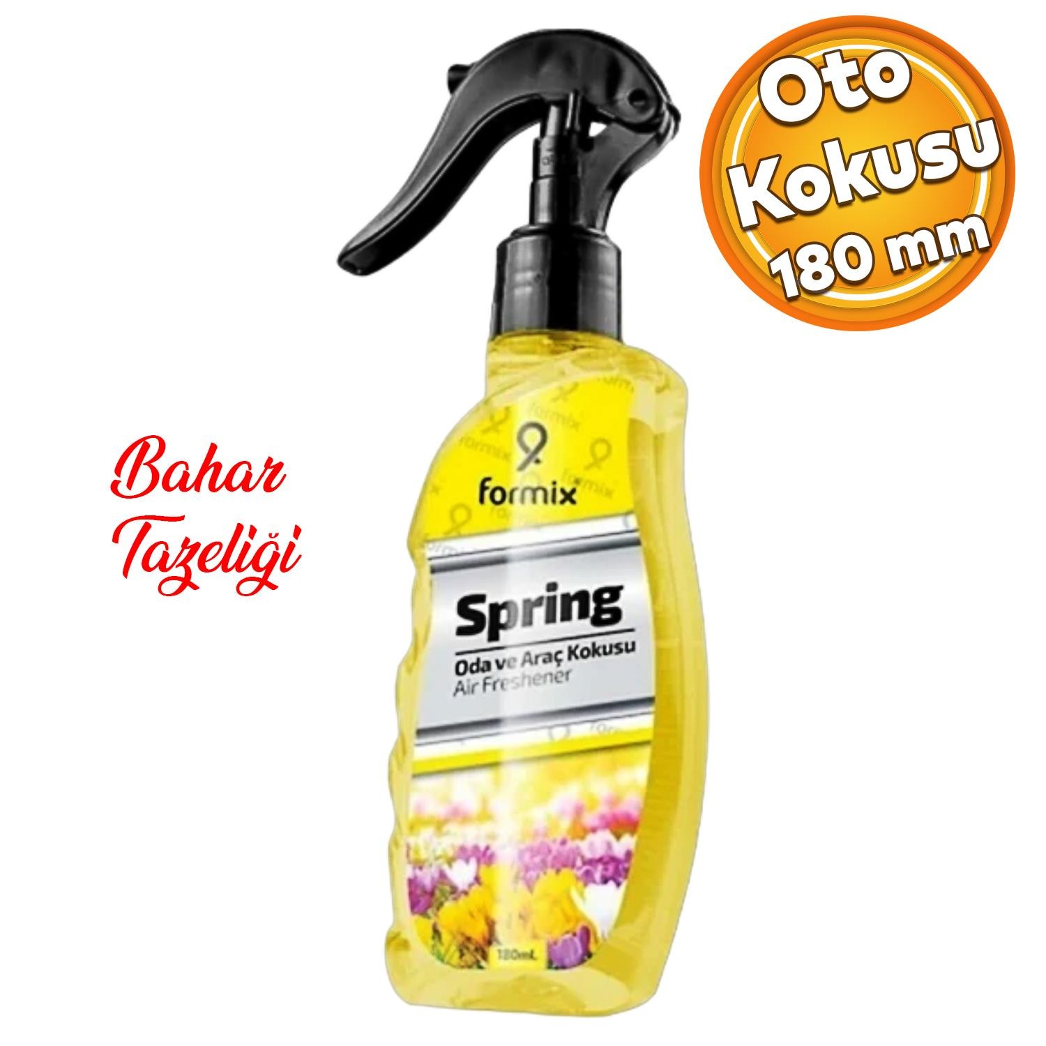 Formix Araba Araç Otomobil Oto Ev Oda Ofis Otel Atomizörlü Koku Sprey SPRİNG Bahar Ferahlığı 180 ML