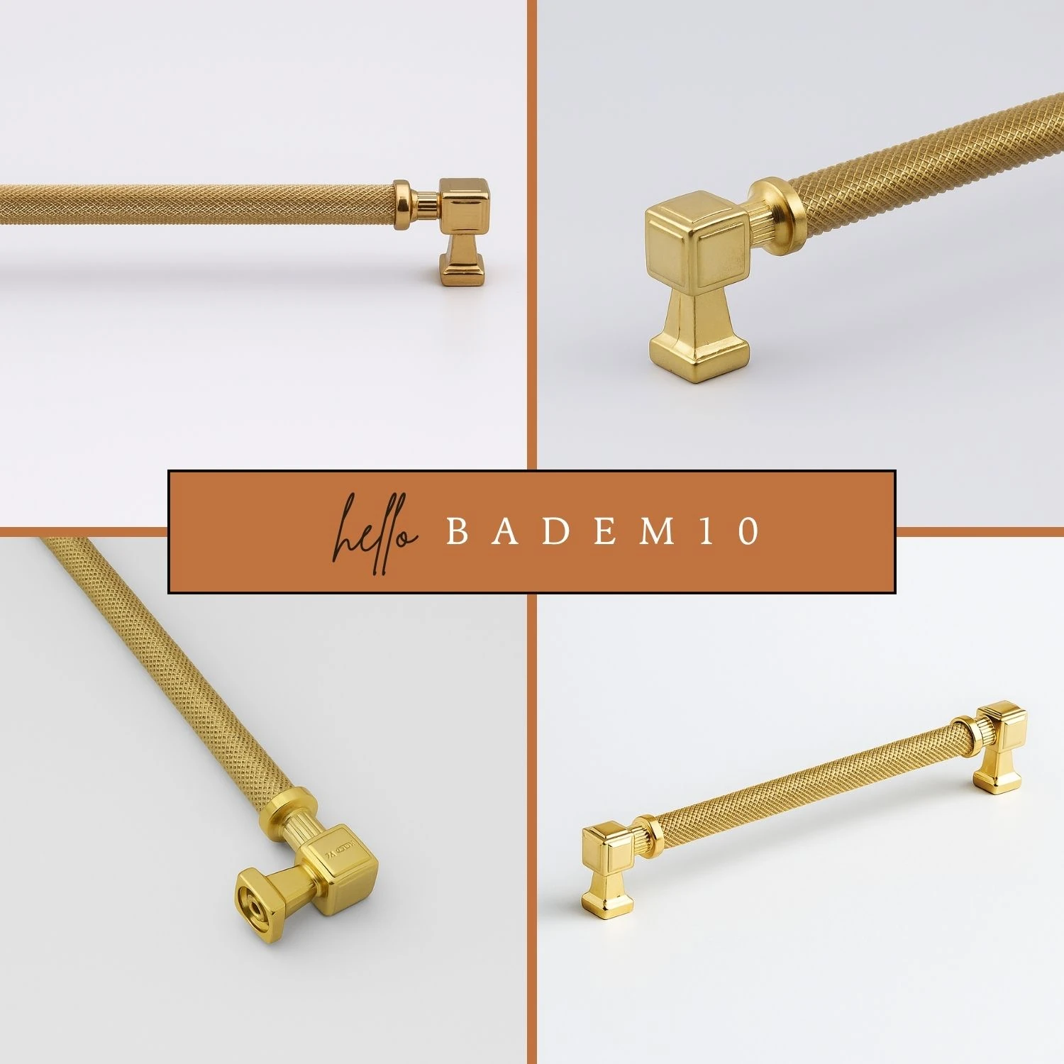 Talas 224 mm Tırtıklı Gold Altın Metal Kulp Kapak Kulpu Dayanıklı Mobilya Çekmece Dolap Kulpları