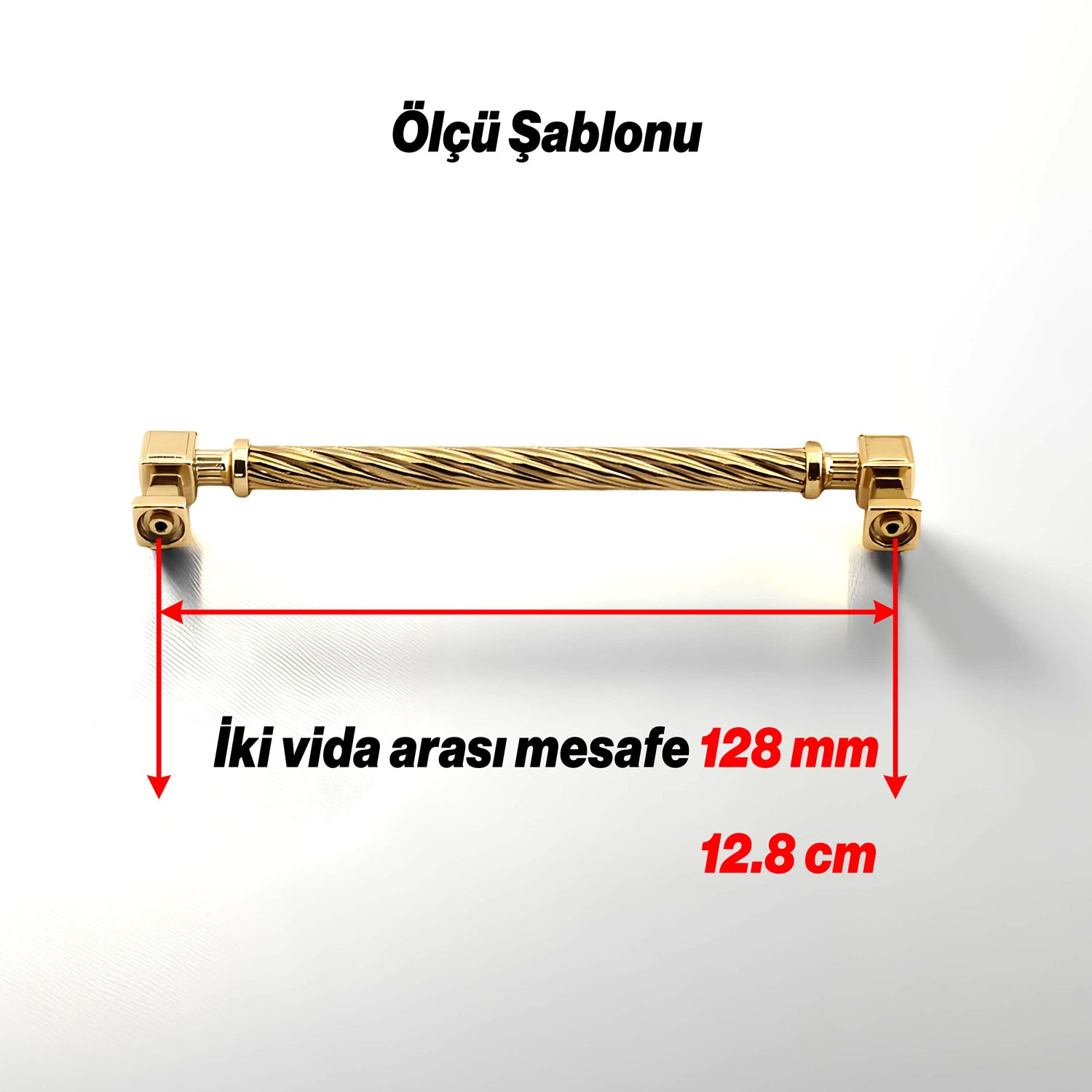 Burma Gold Altın Metal Kulp 128 mm Mobilya Çekmece Mutfak Dolabı Dolap Modern Kapak Kulbu Kulpları