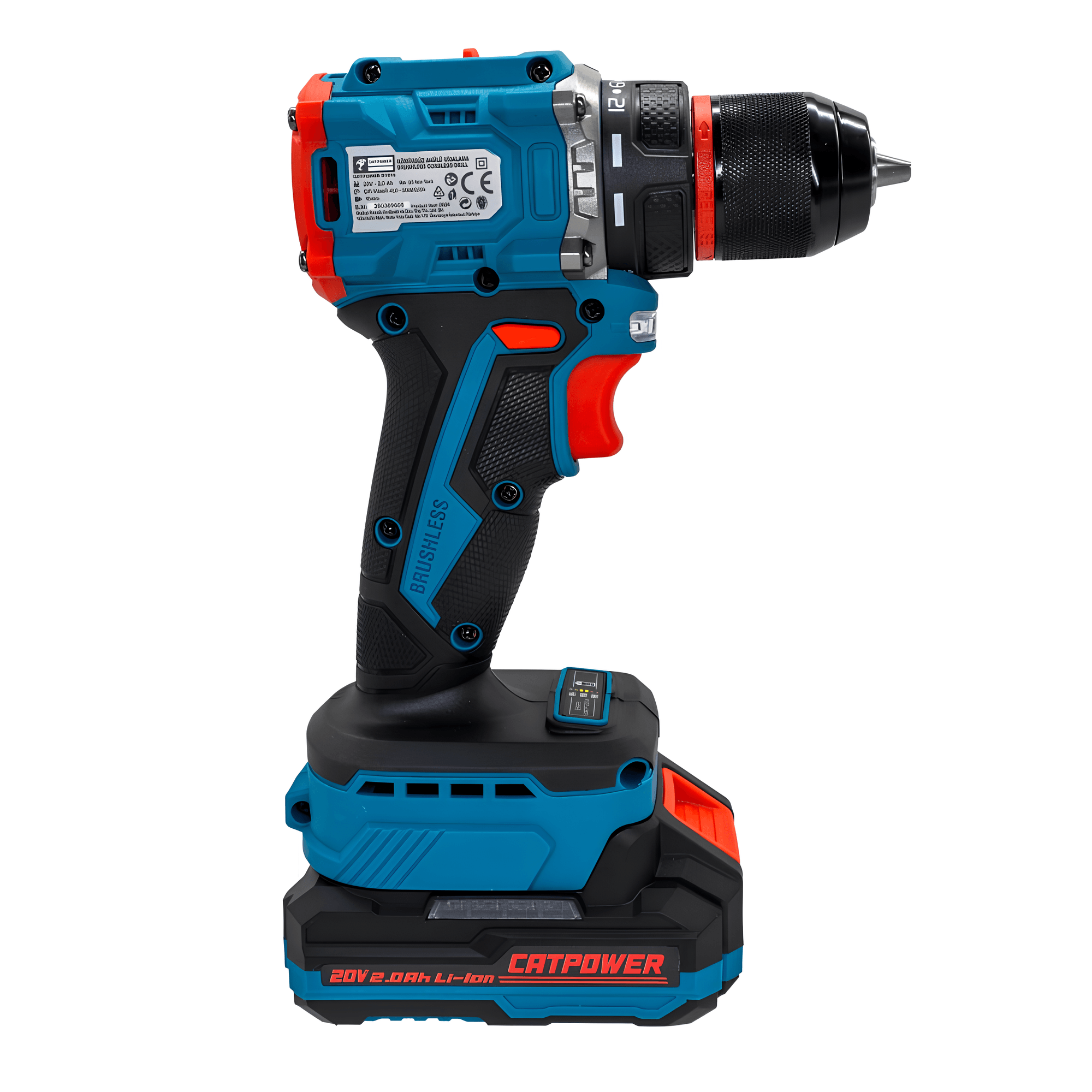 Catpower CAT1020 Akülü Kömürsüz Darbesiz Matkap Vidalama Çift Akülü Çantalı 10MM 20V 2.0AH