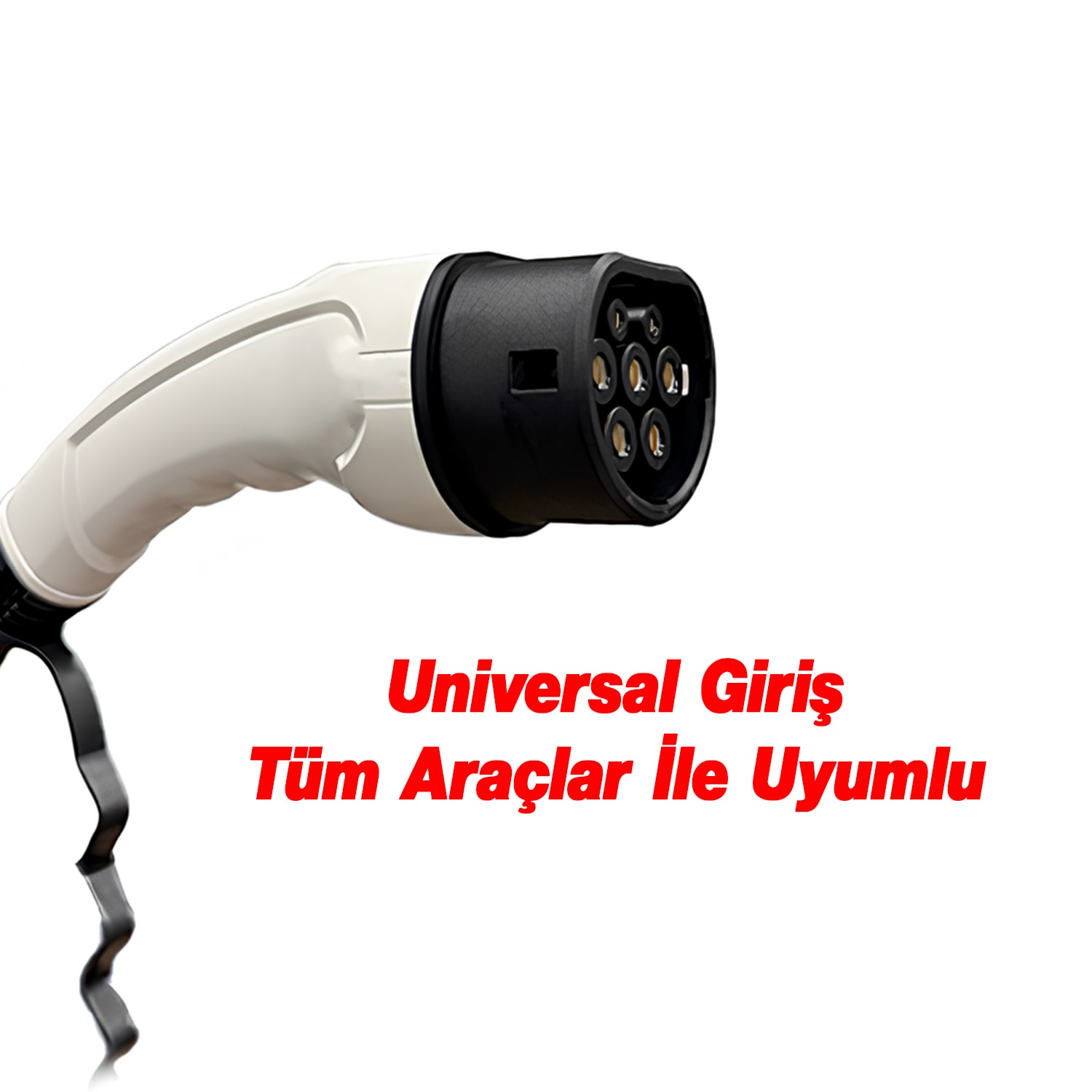 (5 Metre) Araç Şarj Kablosu 22 kW 3 Faz Type-2 Soket Elektrikli Çift taraflı Soketli Tak Çıkart