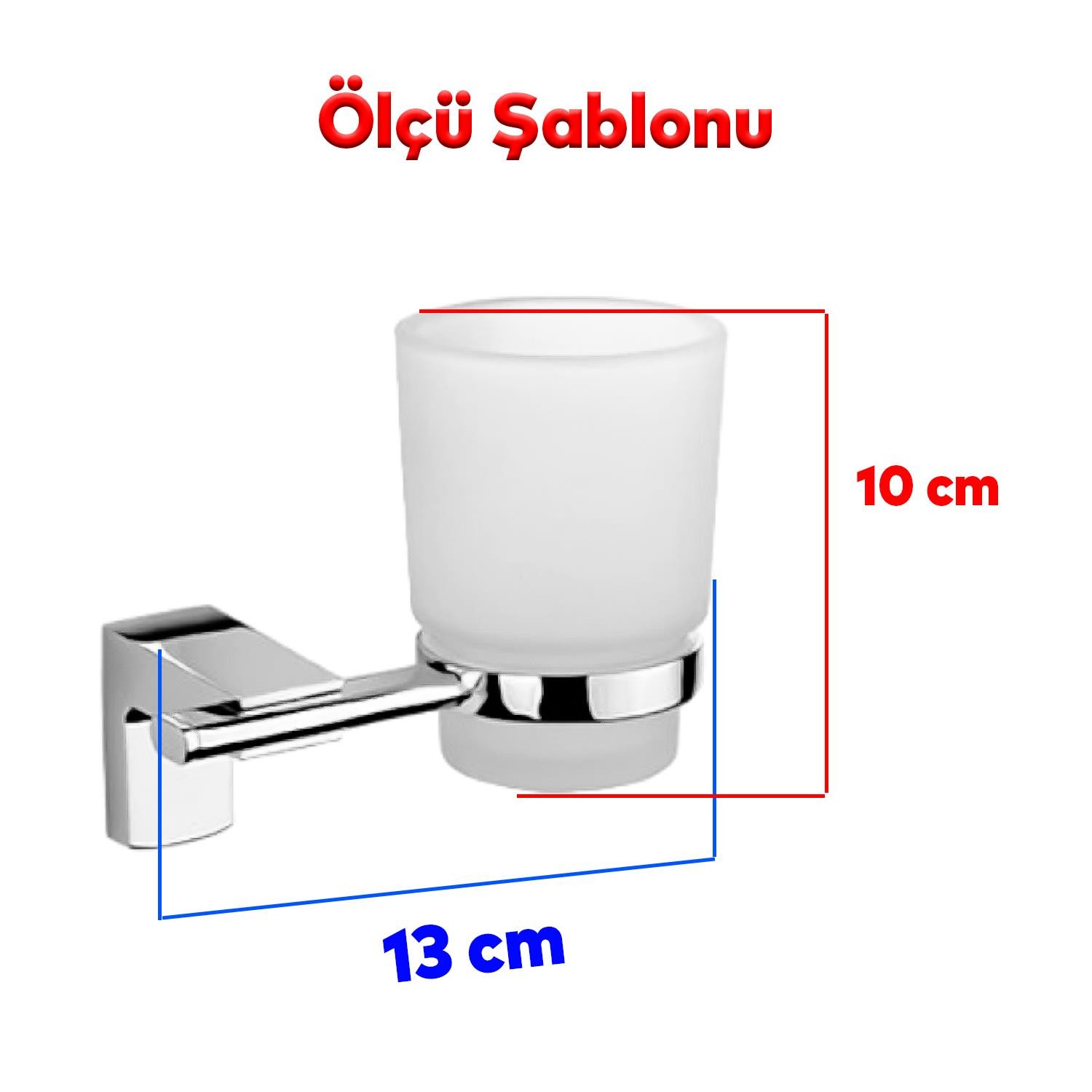 Metal Diş Fırçalık Vidalı Askı Banyo Lavabo Diş Fırçası Stand Kabı Kutusu Hazneli Krom