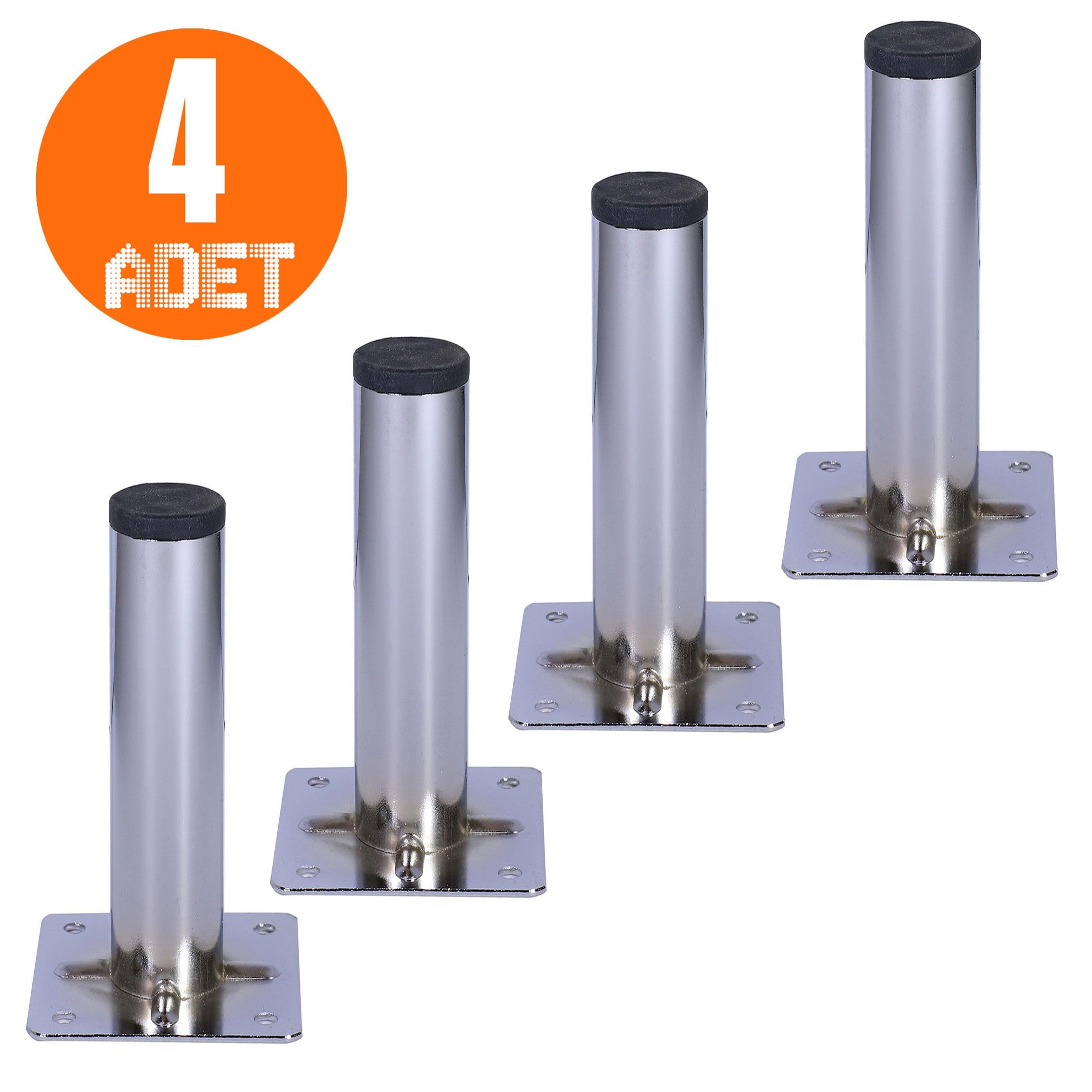 Mobilya Masa Sehpa Ayağı Metal Ayakları 12 Cm Krom (4 ADET)
