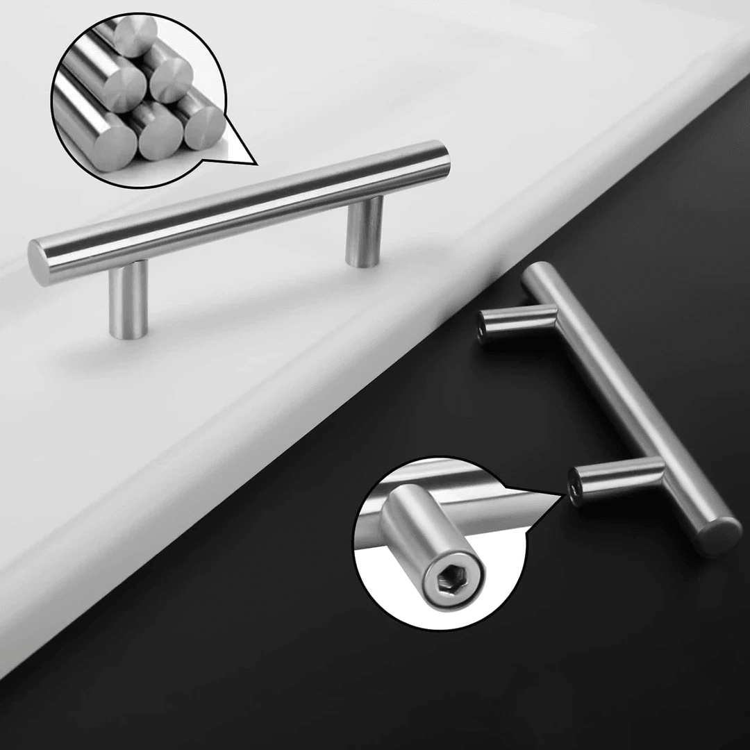 Toptan Metal Dolap Kulpu İnox Mutfak Dolabı Mobilya Çekmece Kapak Kulbu Kulpları 96, 128, 192 mm