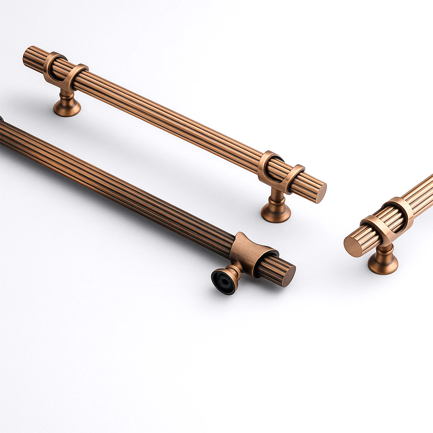 Arsin Çizgili Soft Antik Bakır 224 mm Metal Mobilya Çekmece Dolap Kapak Kulpu Dayanıklı Kulpları