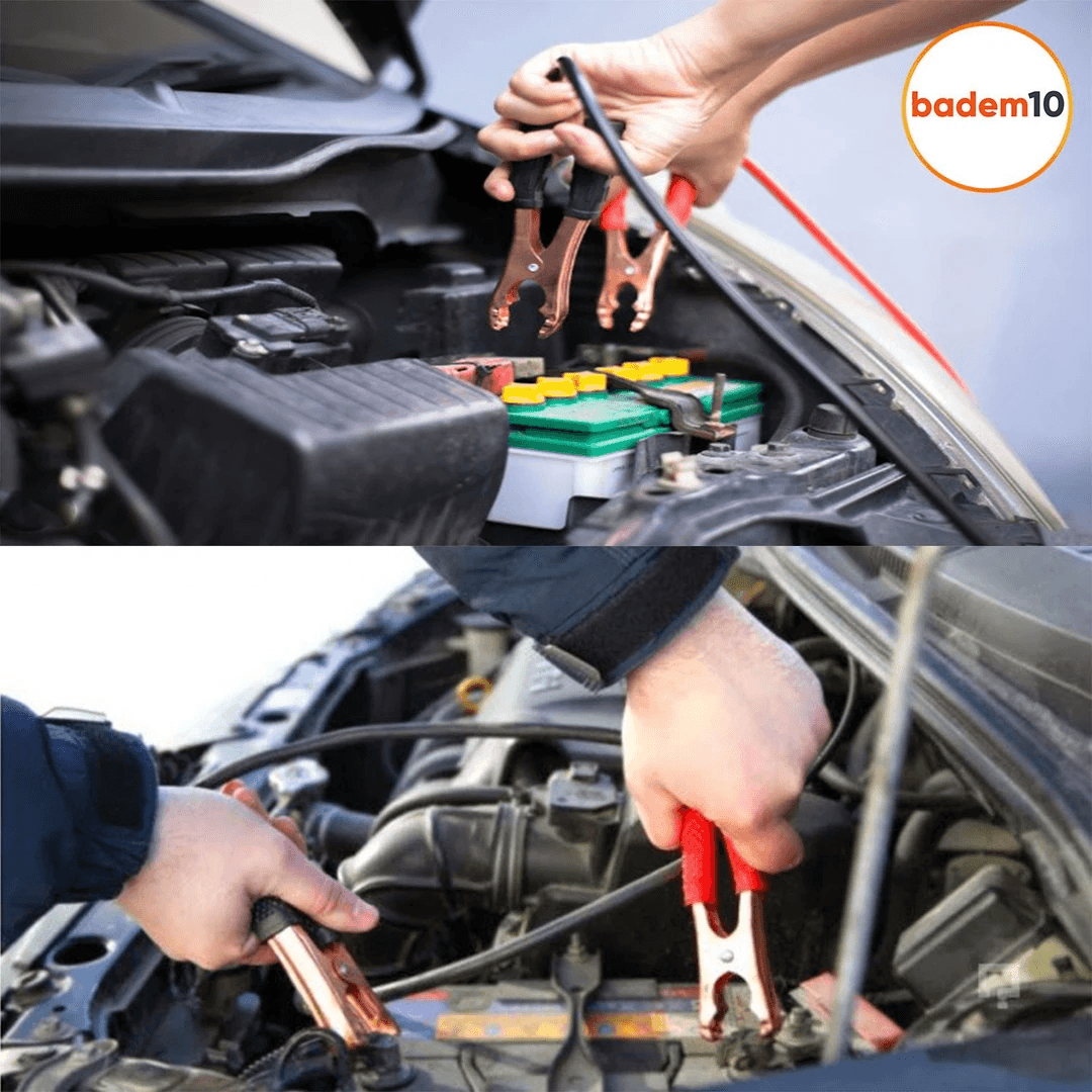 2 Metre 16 mm² Kalınlık 6V/12/24V 600 Amper Akü Takviye Kablosu Araç Araba Oto Akümülatör Sarj Şarj