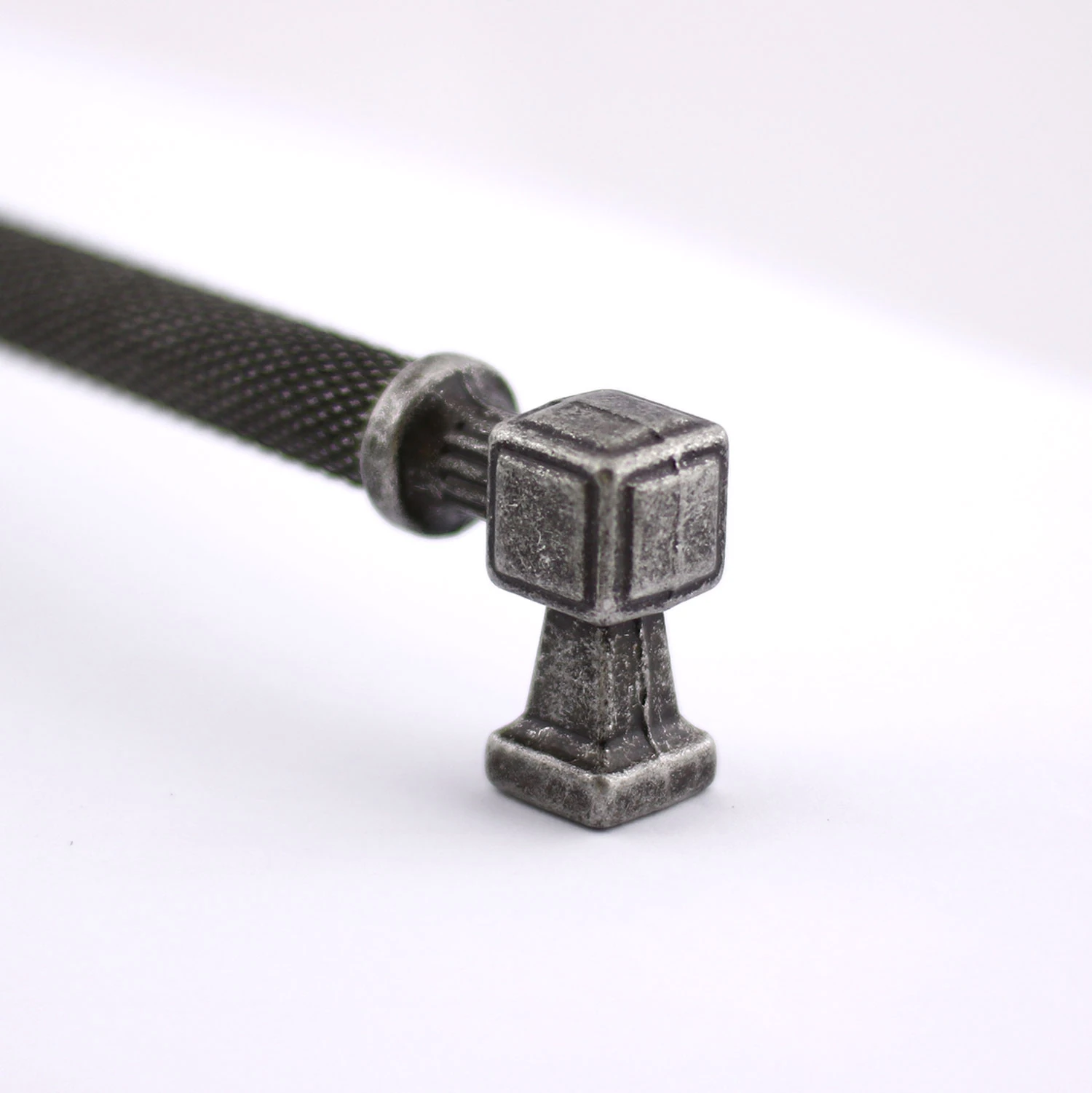 Talas Antik Gümüş 288 mm Metal Tırtıklı Kulp Kulpları Mobilya Çekmece Dolap Kapak Kulpu Dayanıklı