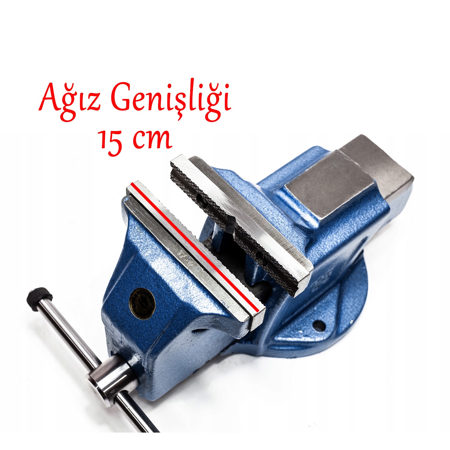 Metal Döküm Gövdeli Sabit Tablalı Mengene 150 mm Masaya Sabitlenebilir Sıkıştırma Mengenesi 11 Kg