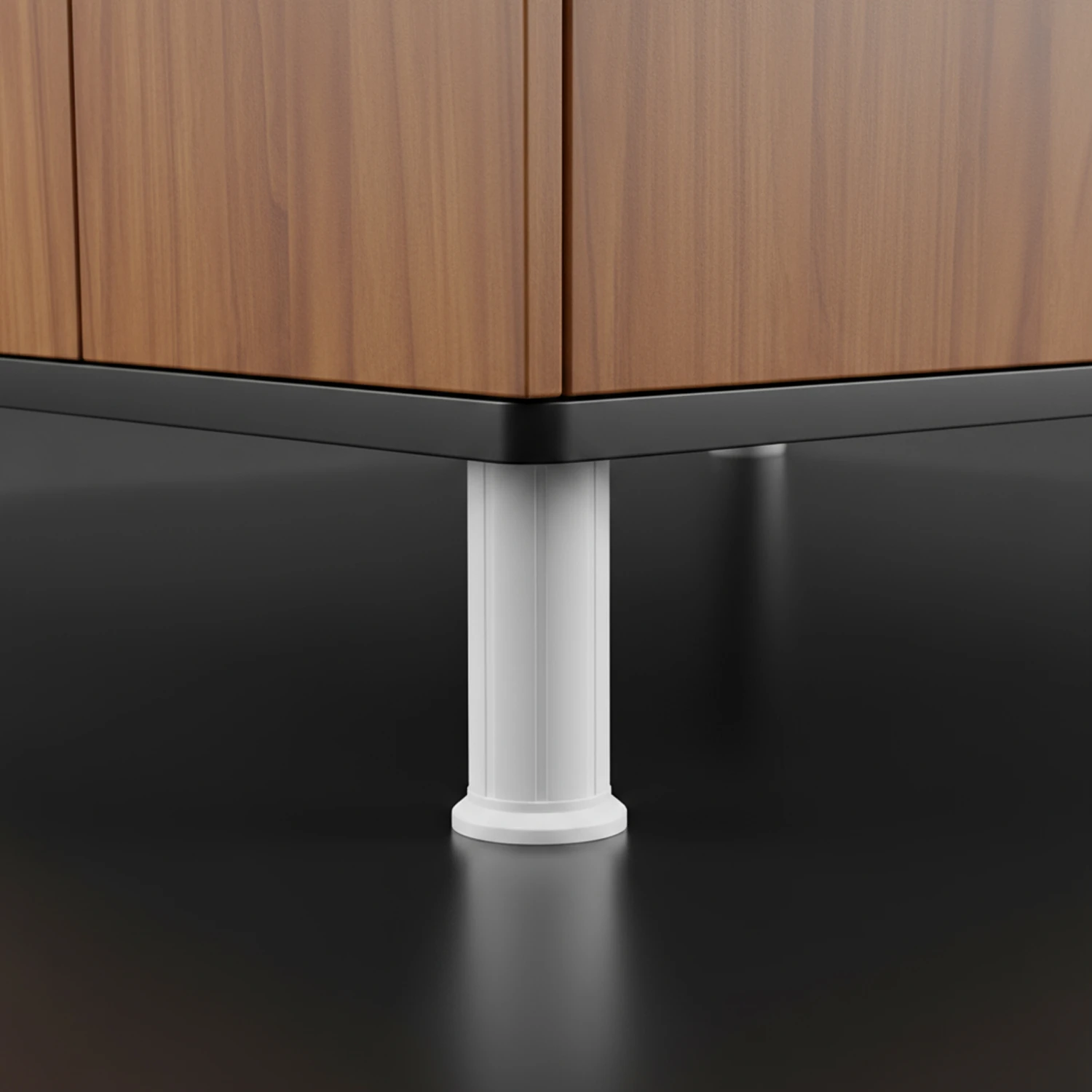 Keson 8 Adet 15 cm Beyaz Plastik Mobilya Baza Tv Ünitesi Yükseltme Ayağı Robot Süpürge Uyumlu