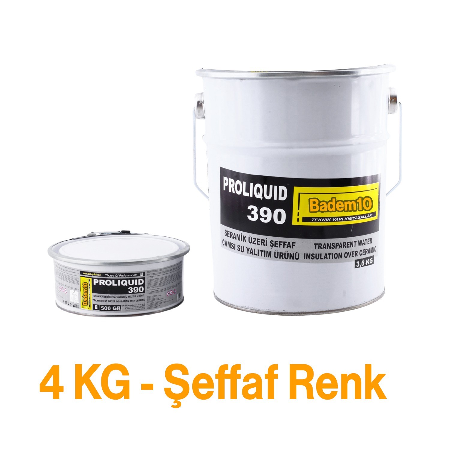 Sıvı Cam Su Yalıtım 4 kg Şeffaf Renk Proliquid 390 Seramik Mermer Fayans Banyo Wc Balkon İzolasyon 