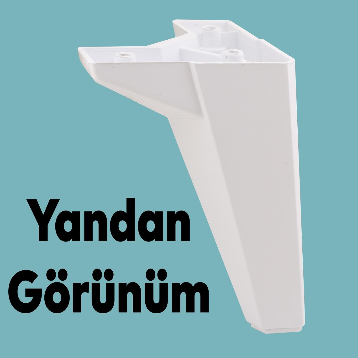Sedir Lüks Mobilya Kanepe Sehpa Tv Ünitesi Koltuk Ayağı 15 Cm Beyaz Baza Ayakları (4 ADET)