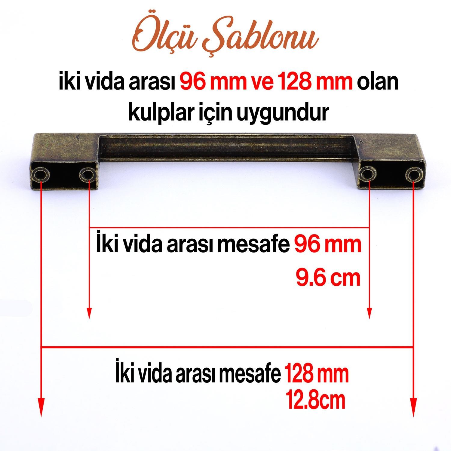 Kale Eskitme Antik Sarı Metal 96 mm Mobilya Mutfak Çekmece Kapak Dolap Dolabı Kulpu Kulbu Kulpları