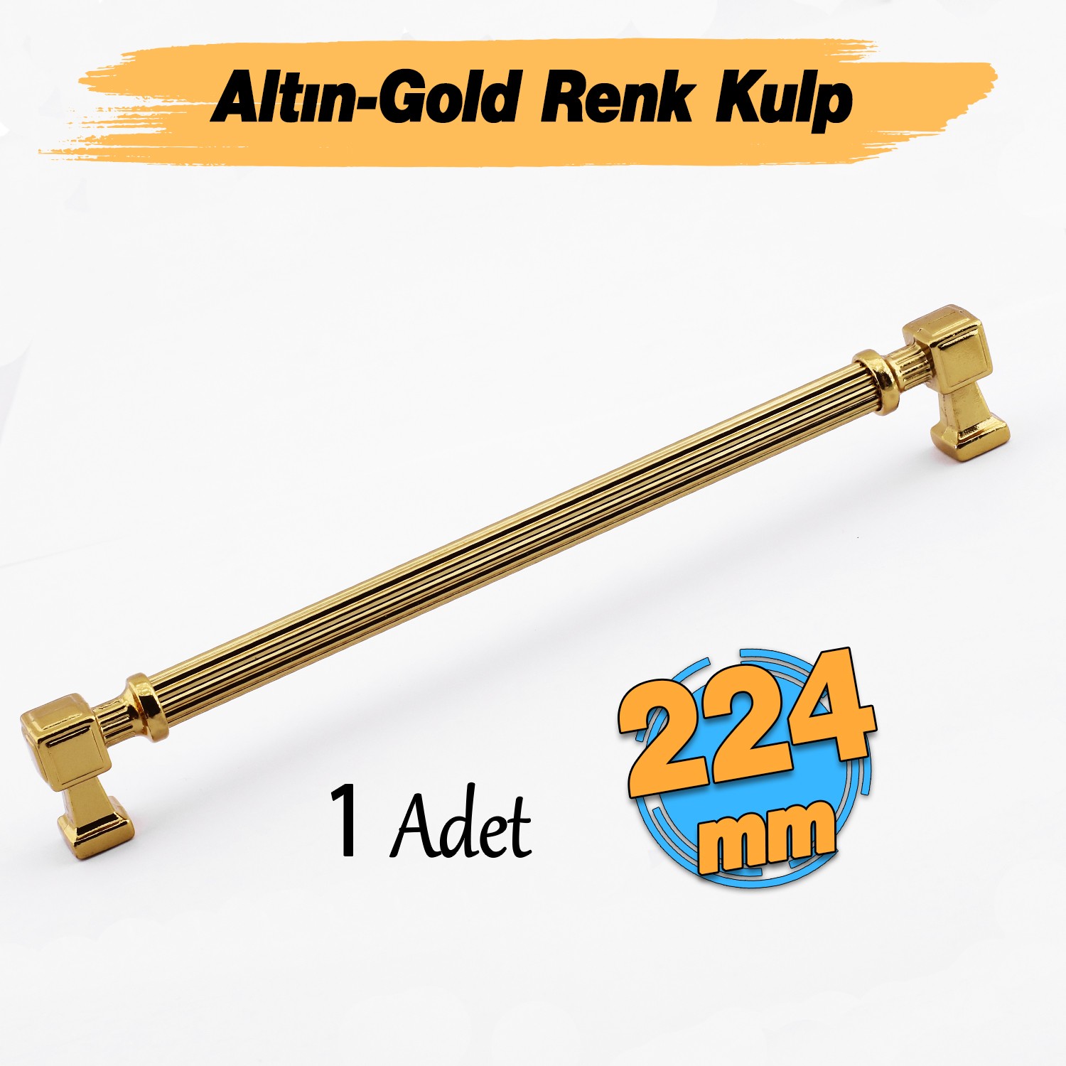 Talas Altın Çizgi Metal Kulp 224 mm 22.4 cm Mobilya Çekmece Mutfak Dolabı Dolap Kapak Kulpları Kulbu