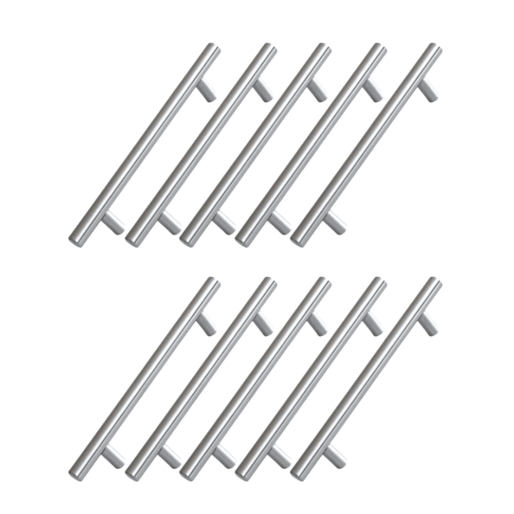RoseMary (10 ADET) İnox Metal Kulp 128 mm ( 12.8 cm ) Mobilya Mutfak Çekmece Dolap Kapak Kulpu Kulbu