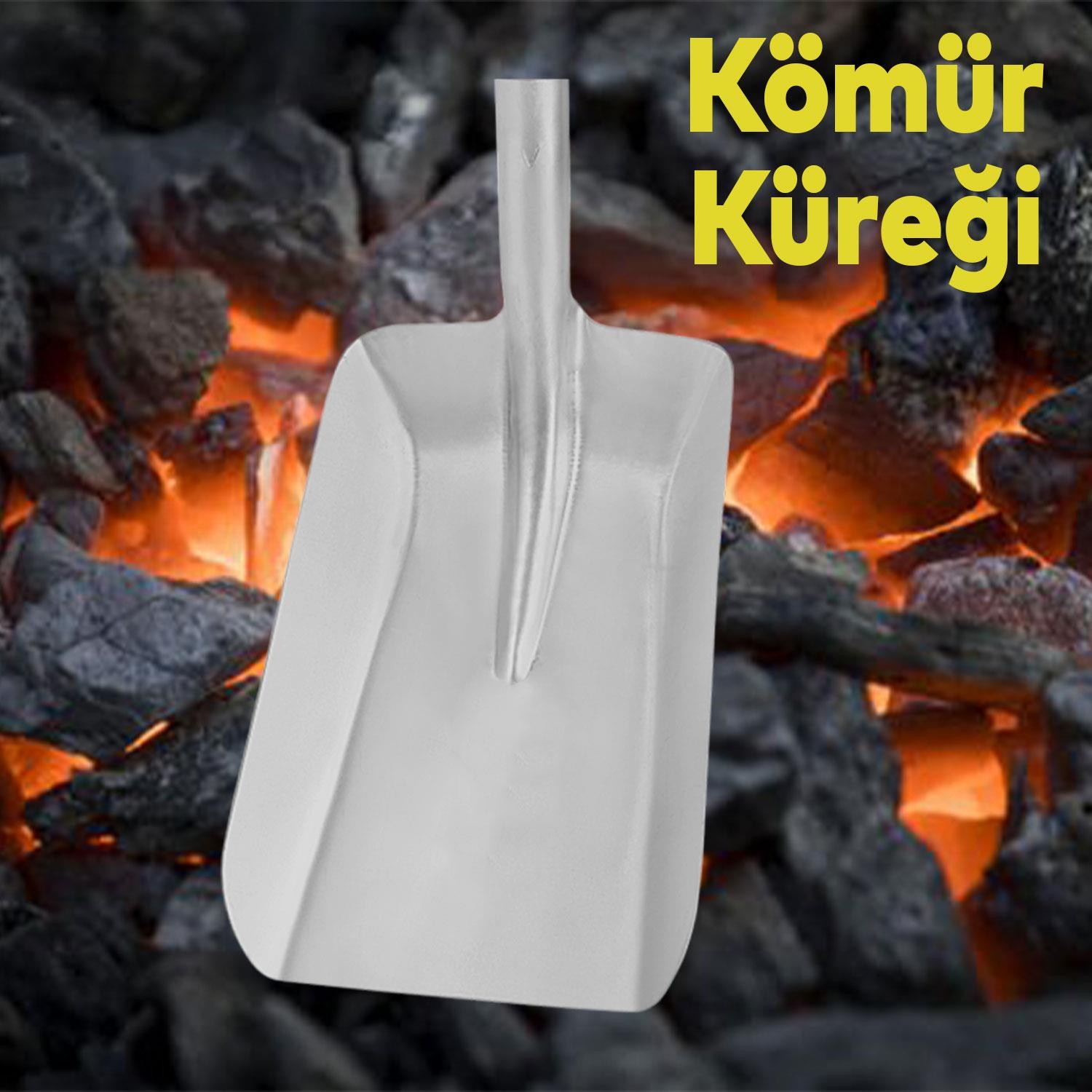 Kömür Soba Küreği Sapsız Metal 34 cm Çok amaçlı kürek 