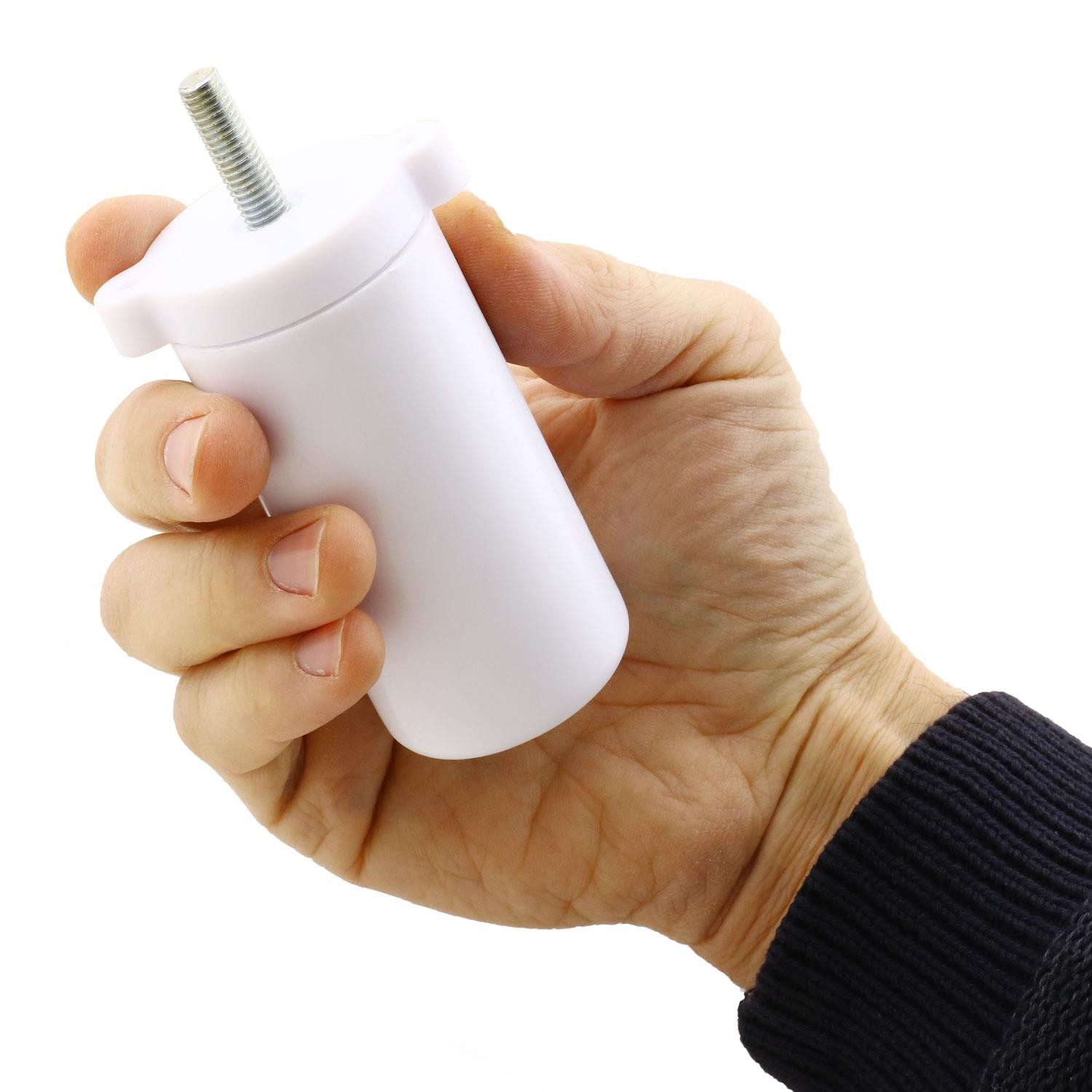 Ayarlanabilir Gizli Mobilya Kanepe Baza Koltuk M8 Civatalı Vidalı Orta Destek Ayağı Ayak Beyaz 9.5cm