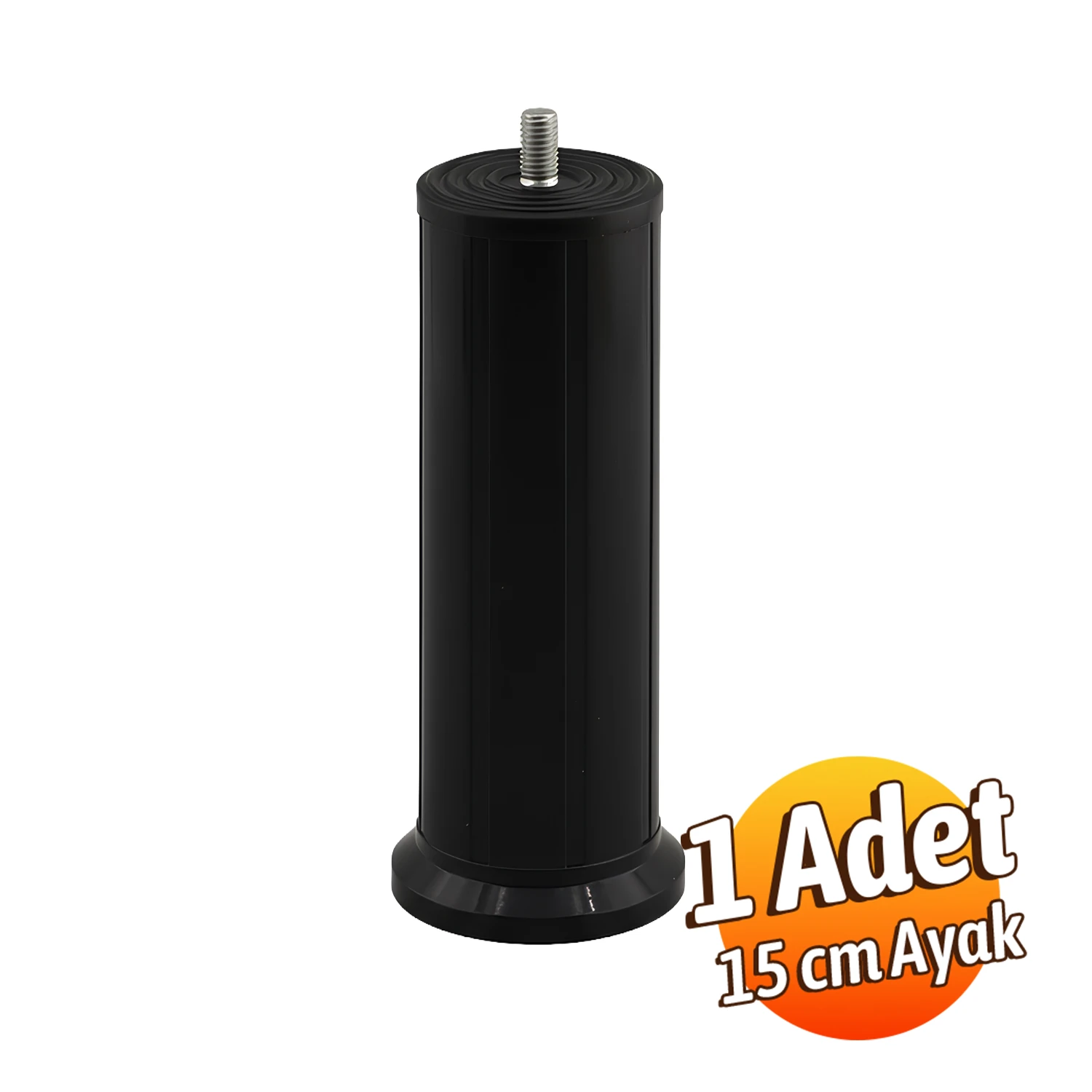 Keson 15 cm Siyah Plastik Mobilya Baza Tv Ünitesi Yükseltme Ayağı Robot Süpürge Uyumlu