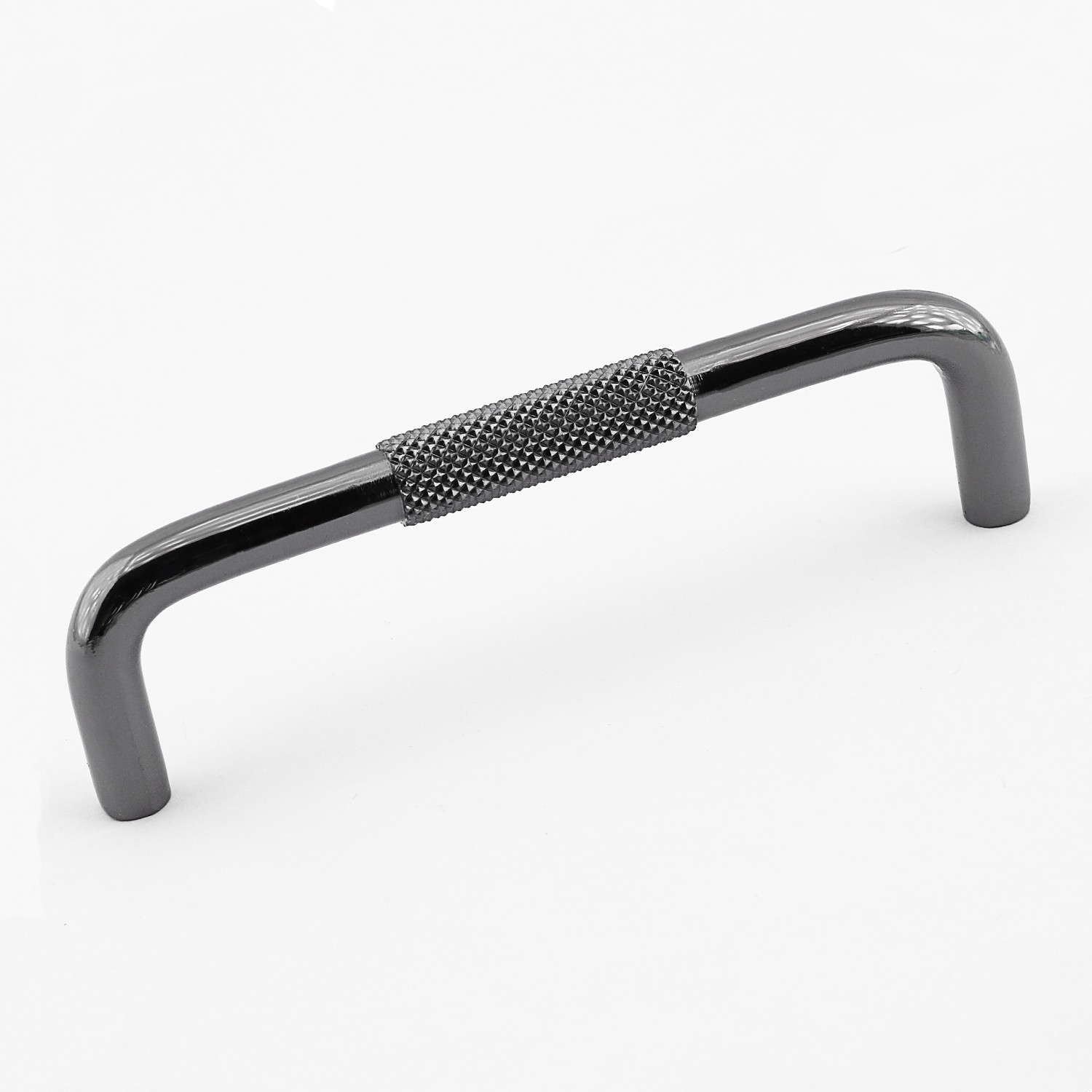 Tırtıklı Füme Metal Kulp 128 mm 12.8 cm Mobilya Çekmece Dolap Dolabı Modern Kapak Kulpları