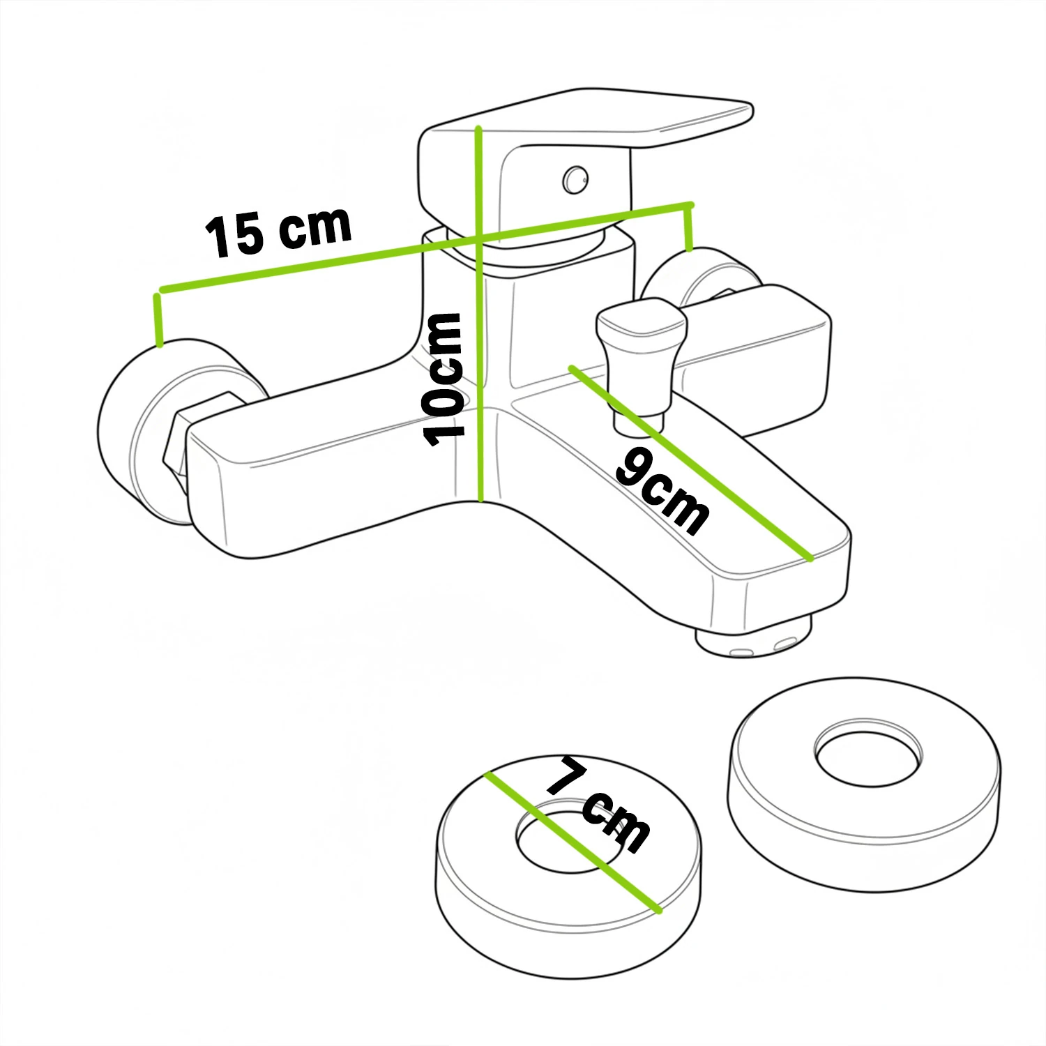 Premium Bronz 0250BR Aç Kapa Banyo Bataryası Duvar Tipi Modern Sıcak Soğuk Ayarlı Armatür