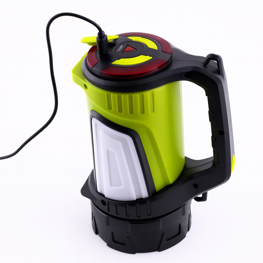 1200 Lümen 8W Şarjlı Kamp Led Feneri Güçlü El Lambası 6000 mAh 3 Işık Modu Taşınabilir Aydınlatma