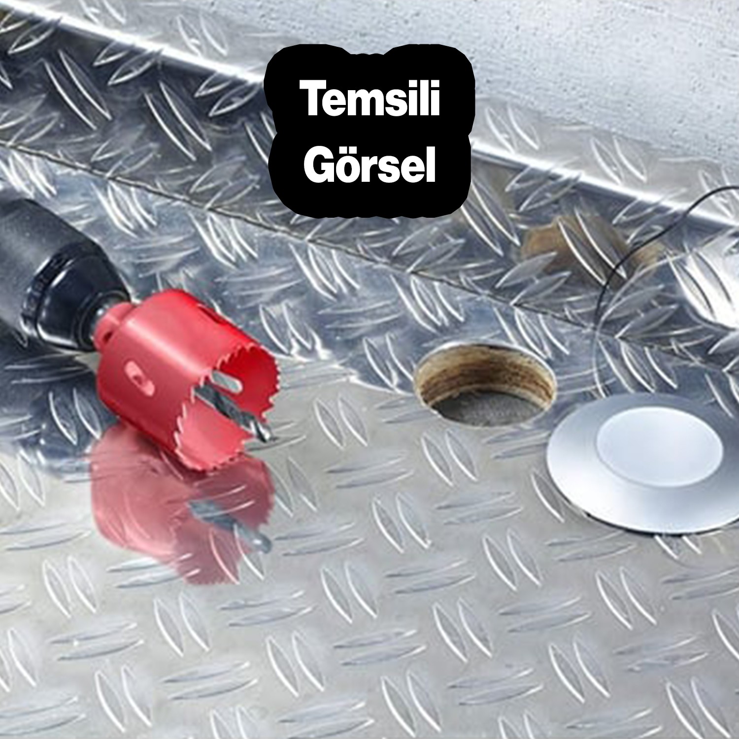 Bi Metal Panç Ø 46 mm Delik Açma Alçıpan Ahşap Pvc Delme Testeresi Adaptörsüz 1 Adet