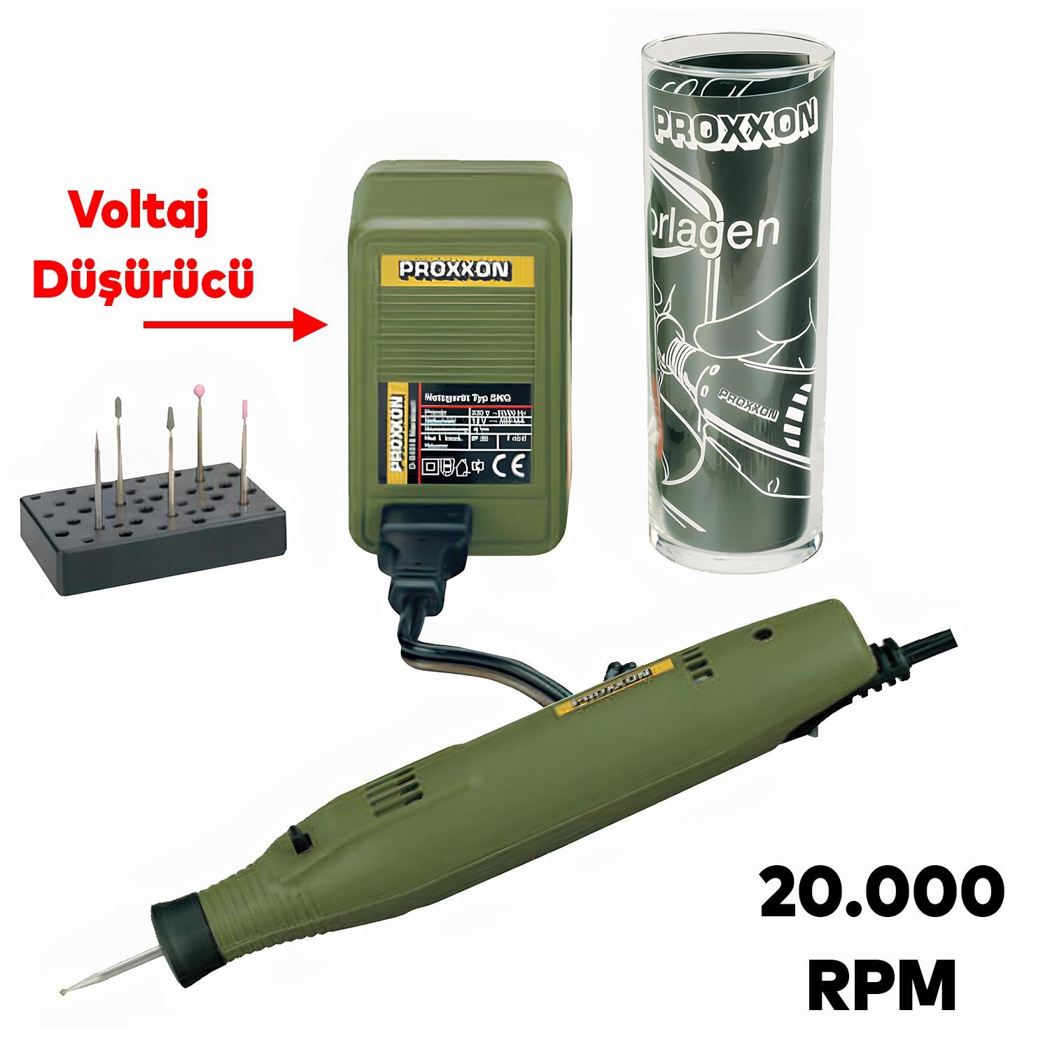 Proxxon 28635 G12 Gravür Seti Gravür Makinası Mini Dremel Testere Kesme Makine