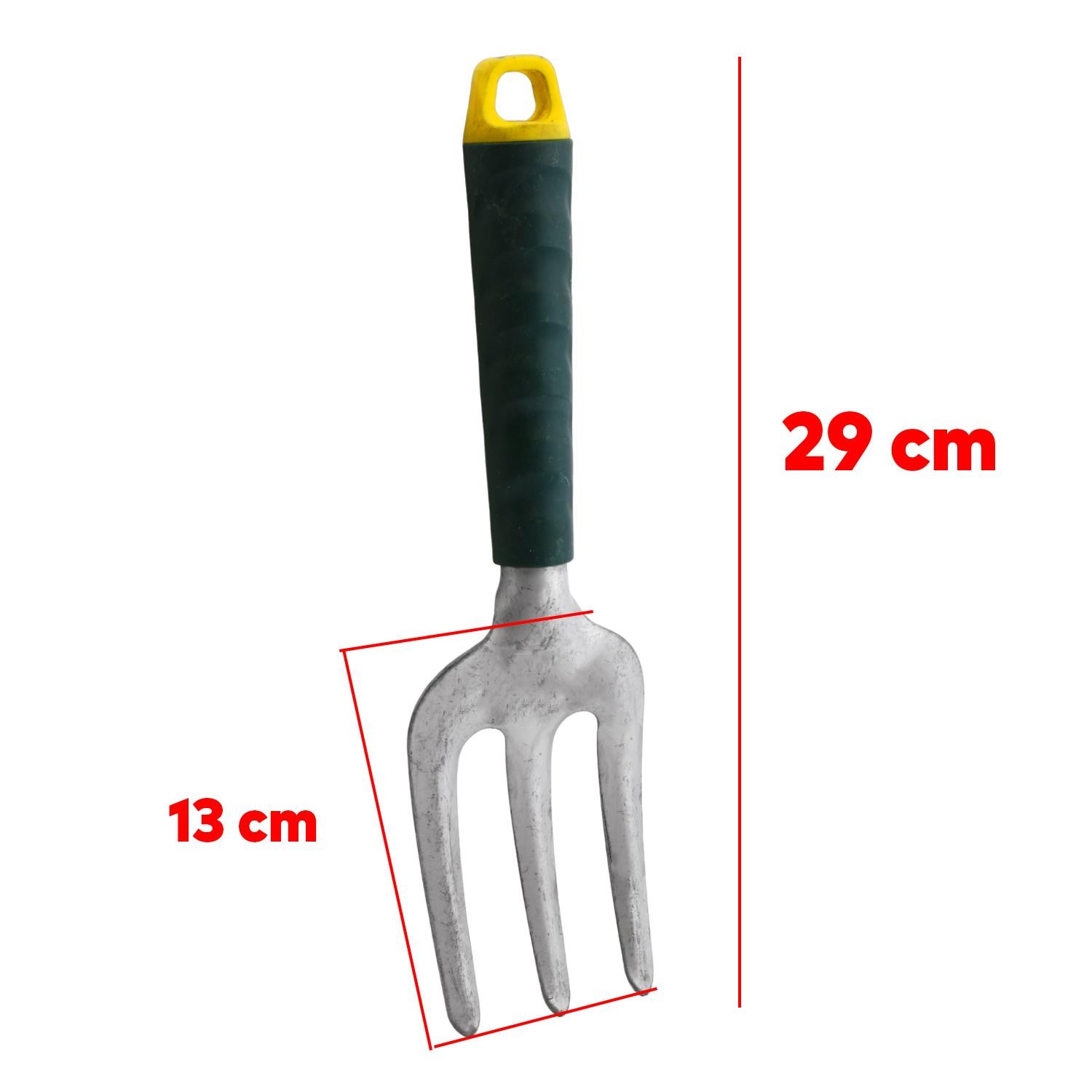 Metal Ot Sökme Aleti Çiçek Bitki Sökme Aparatı Toprak Belleme Hobi Aleti Küçük 29 cm 3'lü Çatal