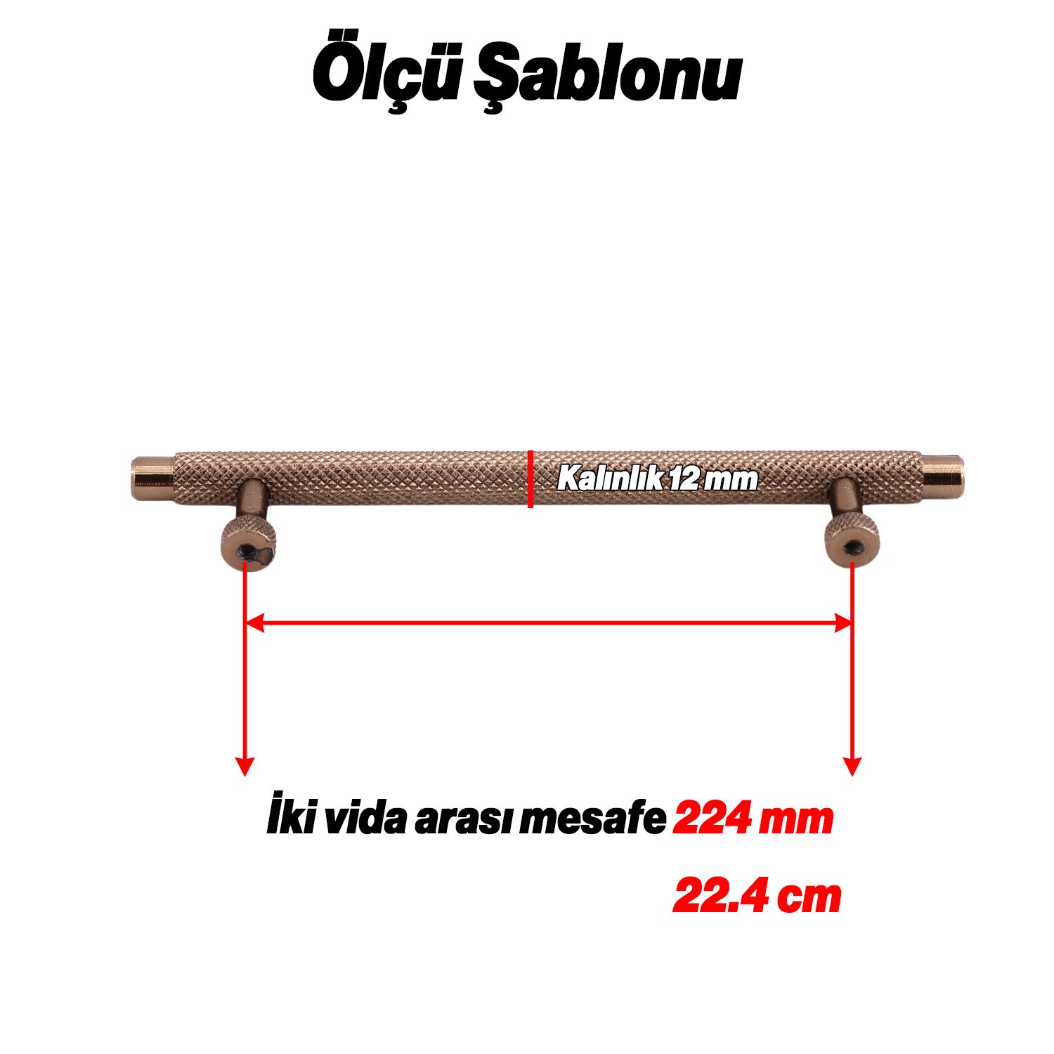 Martin Bronz Metal Kulp 224 mm Mobilya Çekmece Mutfak Dolabı Dolap Modern Kapak Kulpları Grip Desen