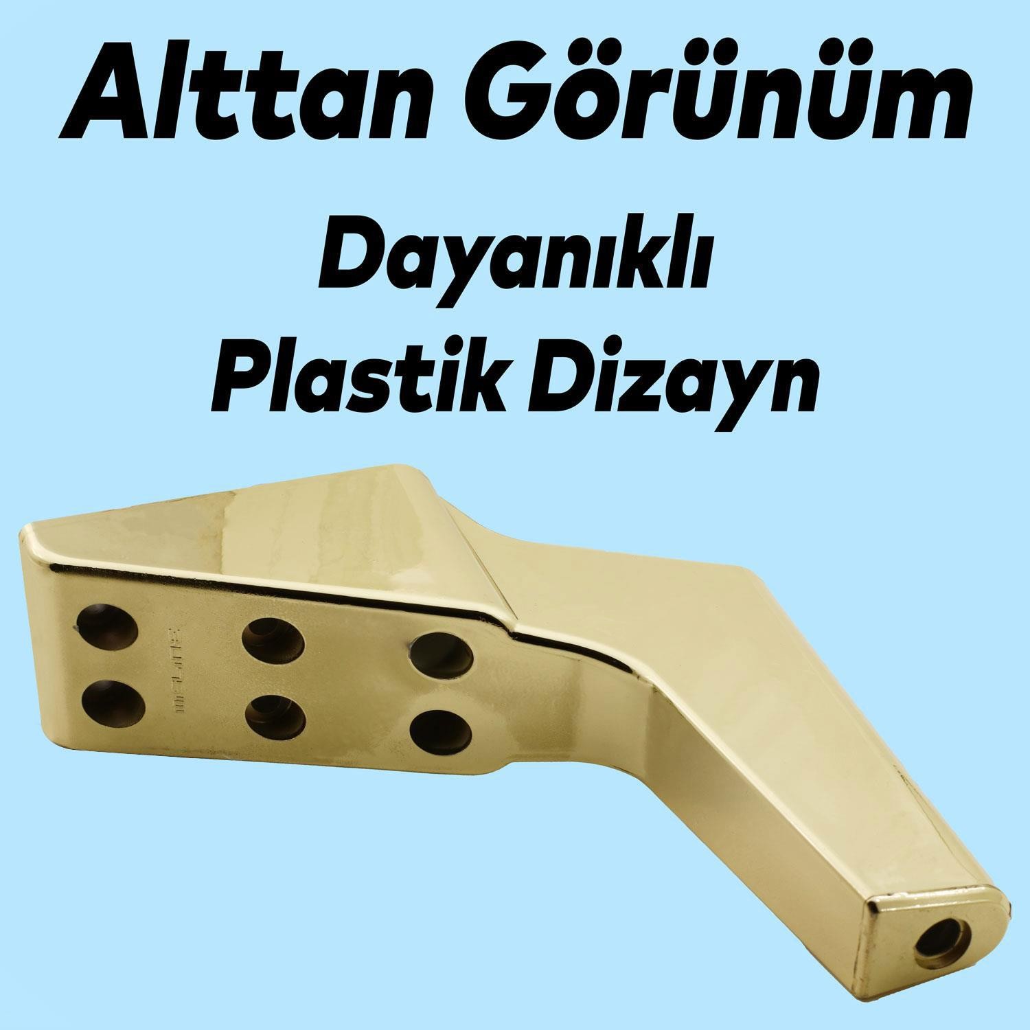 Logan Lüks Mobilya Kanepe Tv Ünitesi Konsol Koltuk Ayağı 19 Cm Plastik Gold Altın Ayakları