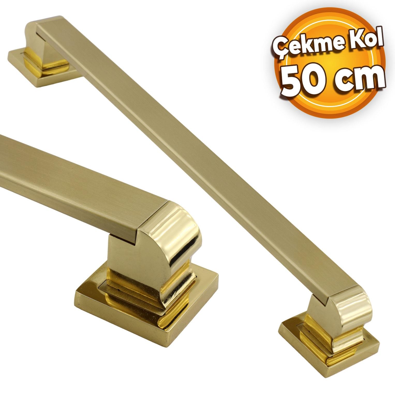 Bersel Çekme Kolu Çelik Kapı Dış Kapı Kolu Tutma Kulbu Gold Kulp 50 cm
